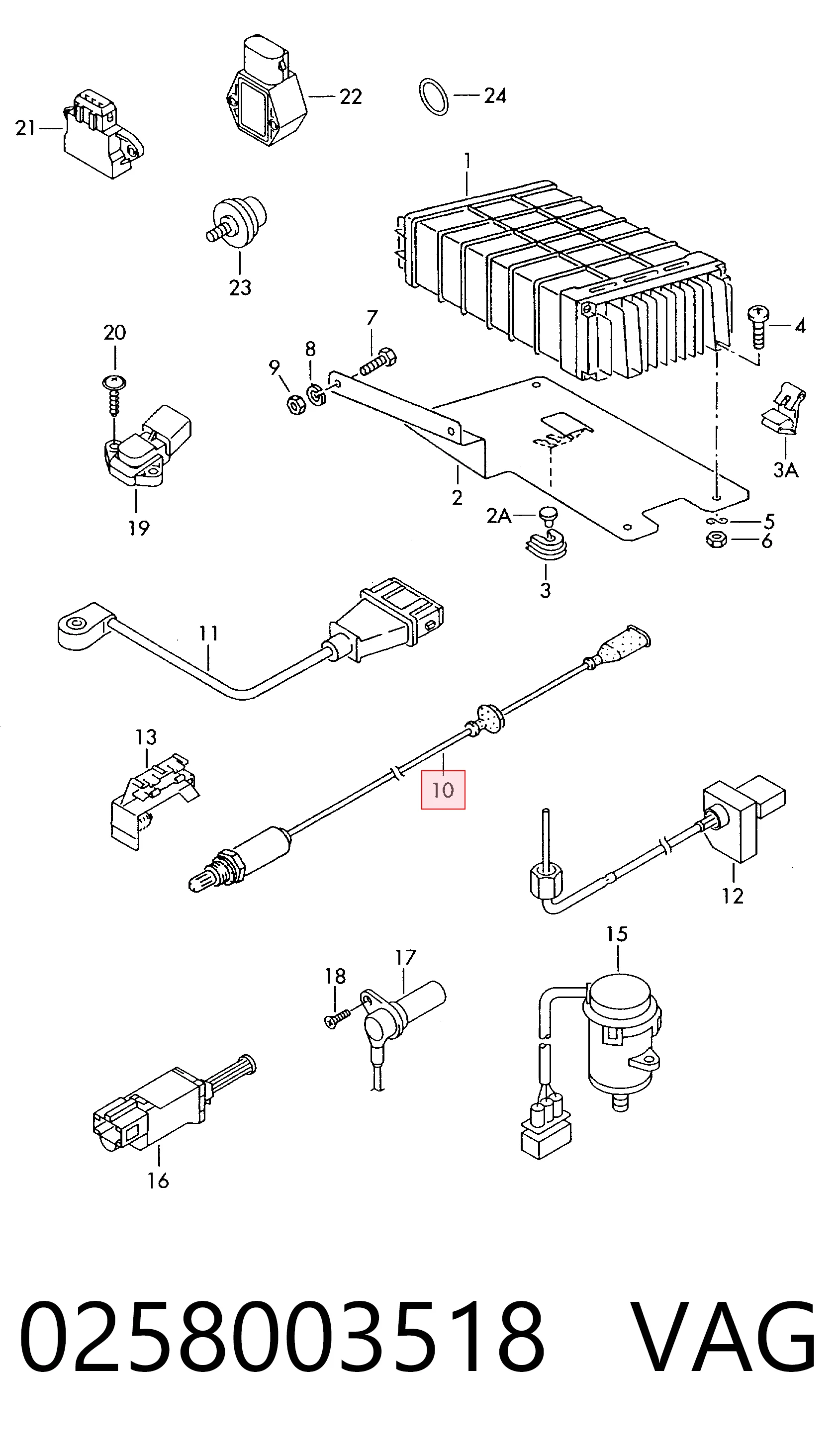 Лямбда датчик кислорода Audi A4 B5 седан (8D2) (1994 - 2001) цена, от 33.12 USD