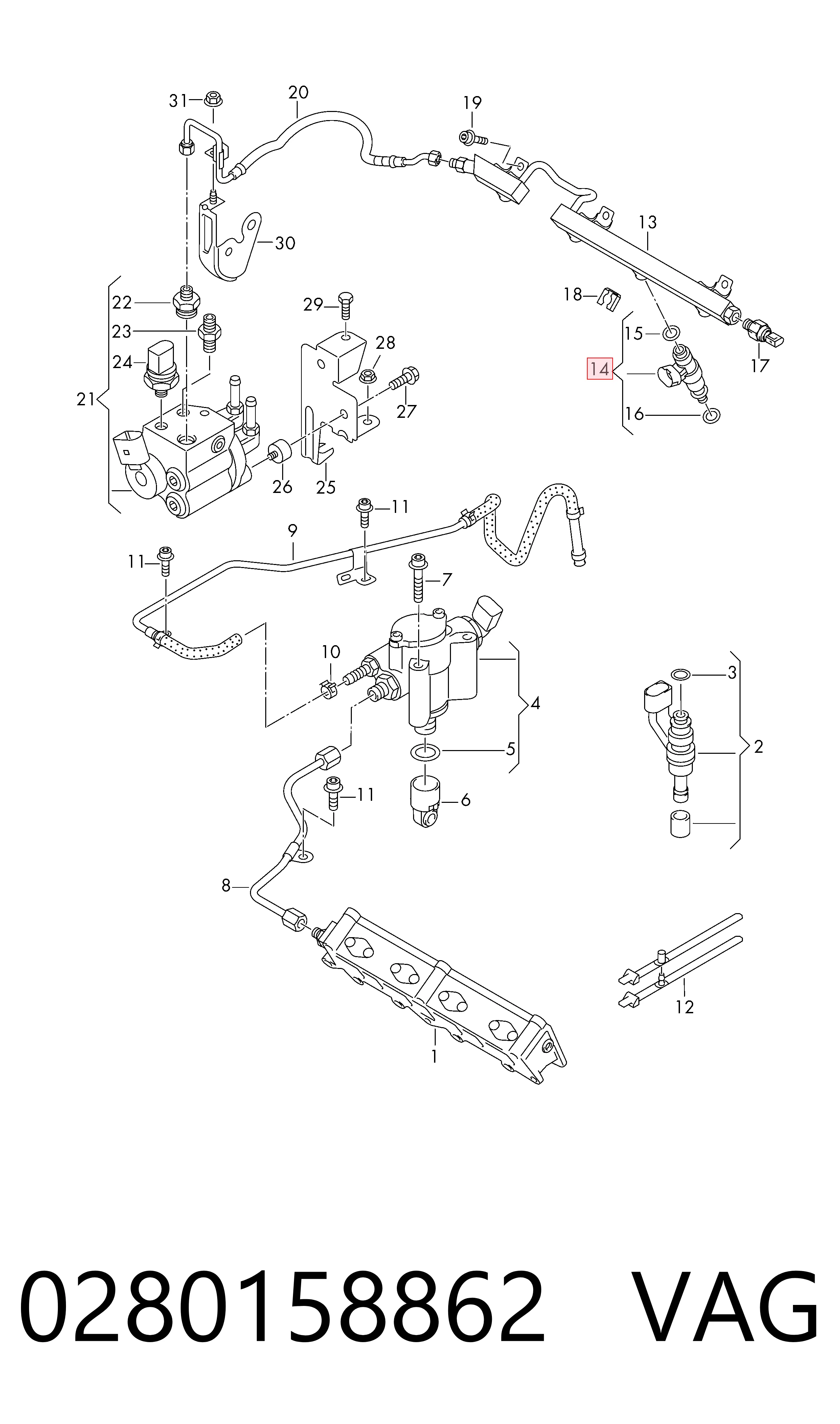 Форсунка инжектора Seat Ibiza V хэтчбек (KJ1, KJG) (2017 - 2026) цена, от 40.63 USD