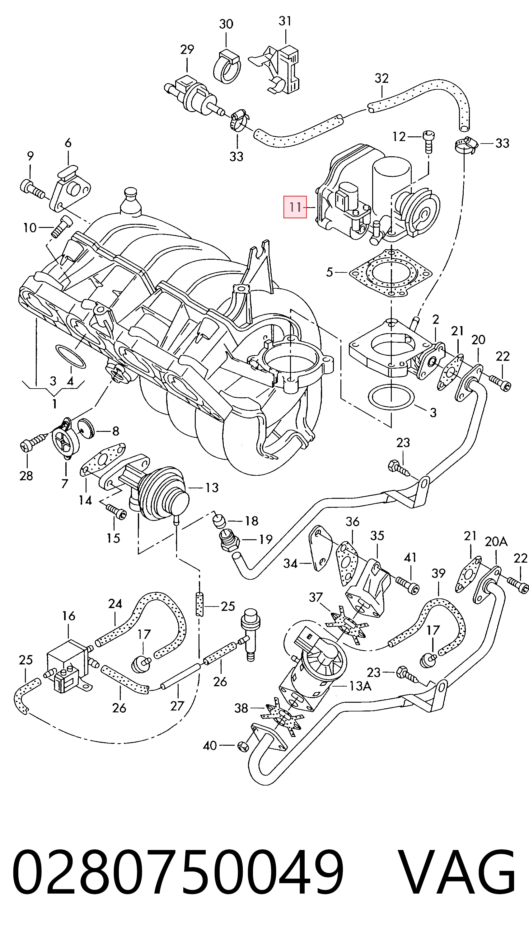 Дроссельная заслонка 280750049 Bosch