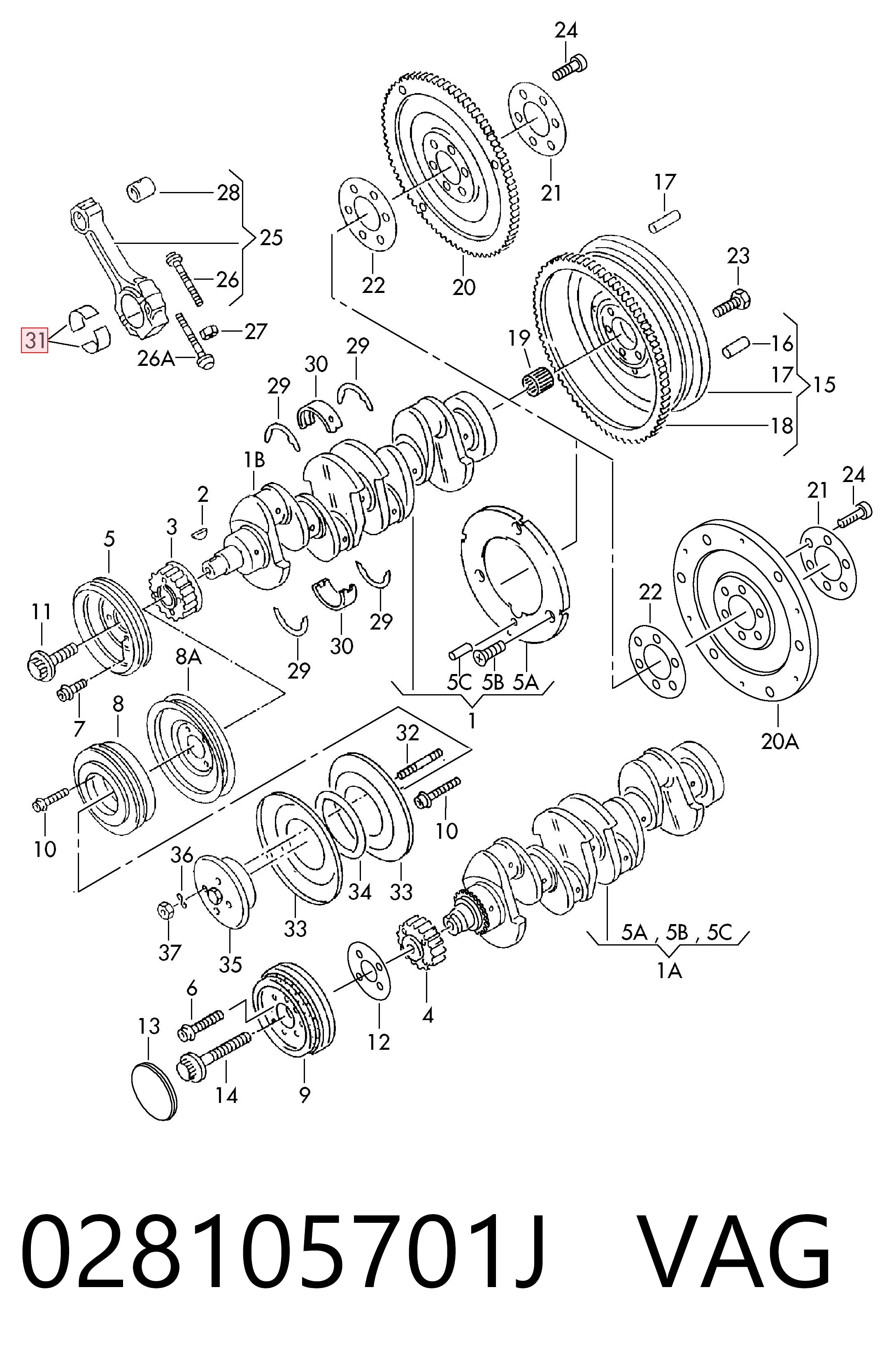 435005004 SM Комплект подшипников скольжения