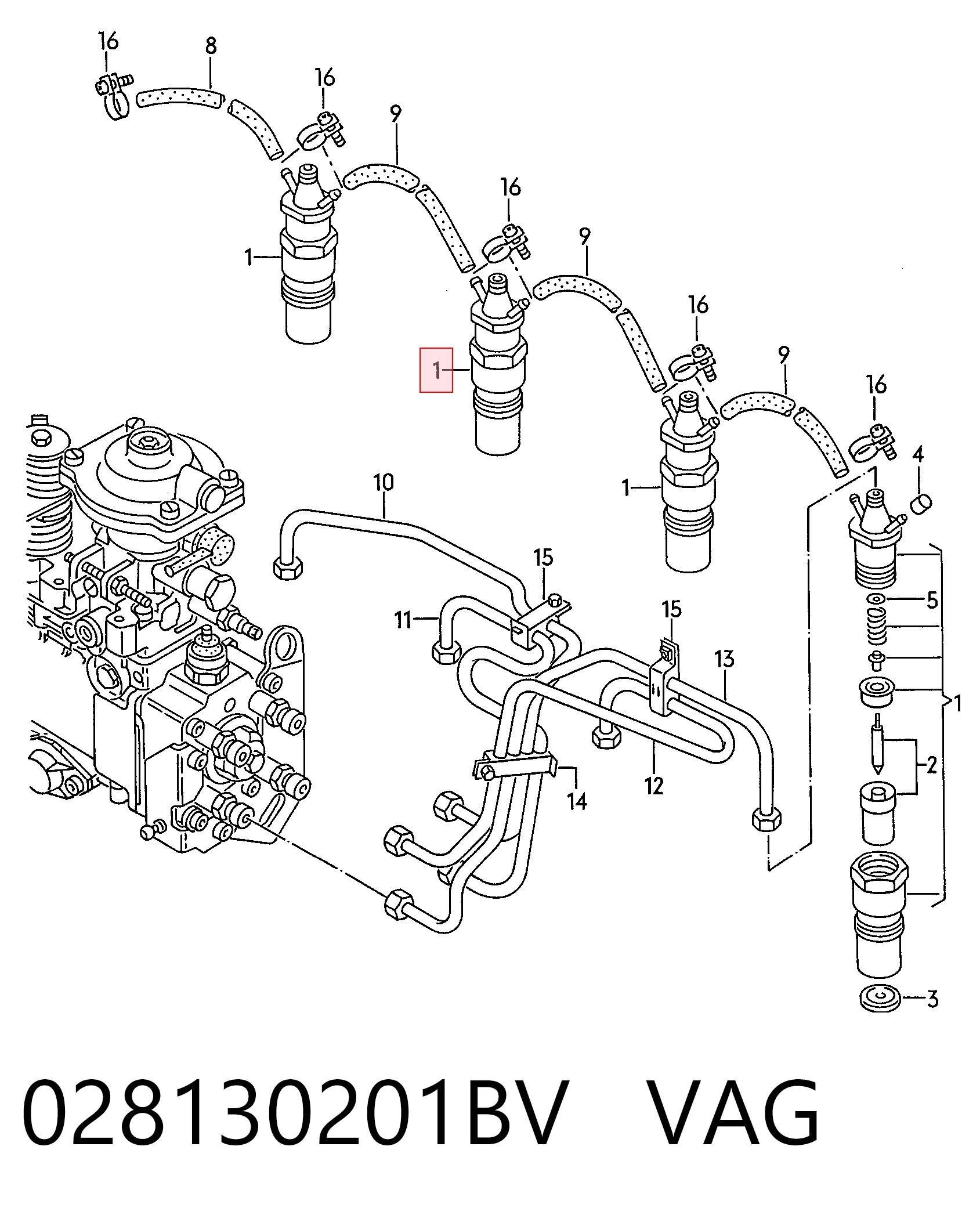 0432217244 Bosch Топливные форсунки