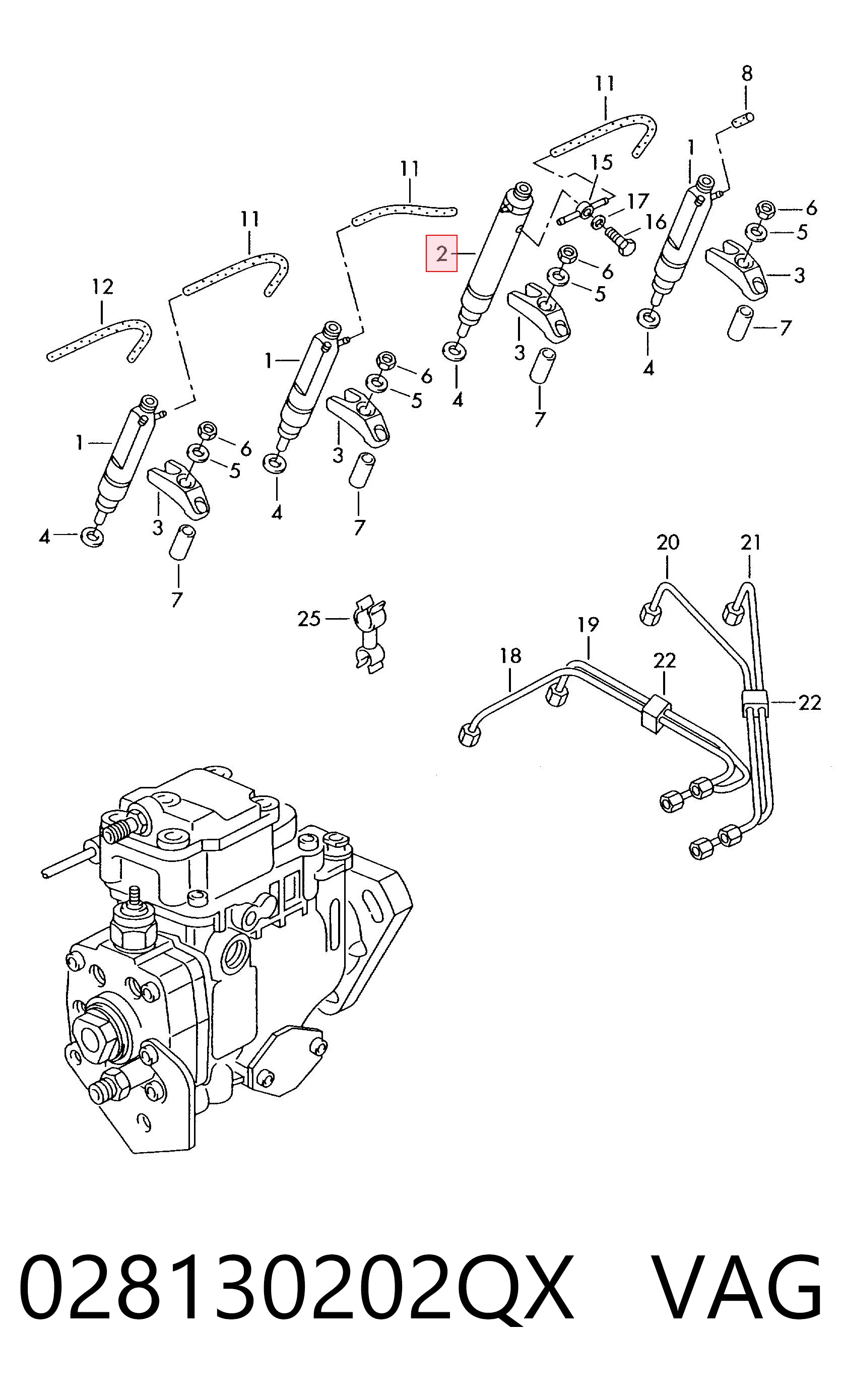 Топливные форсунки на Volkswagen Caddy II 9K9