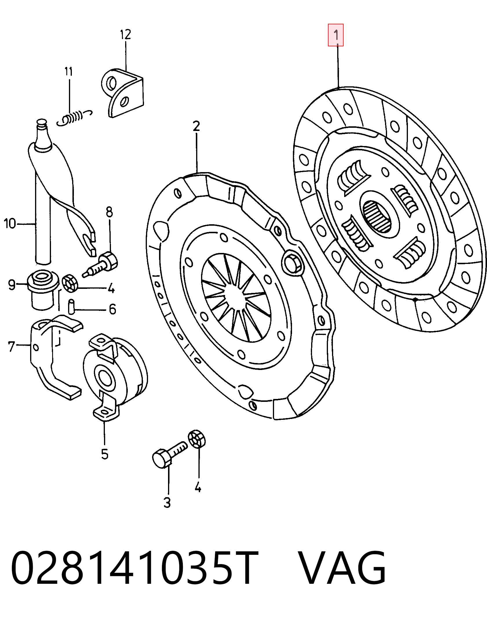 Диск сцепления Sachs 028141035T цена, от 11.27 USD
