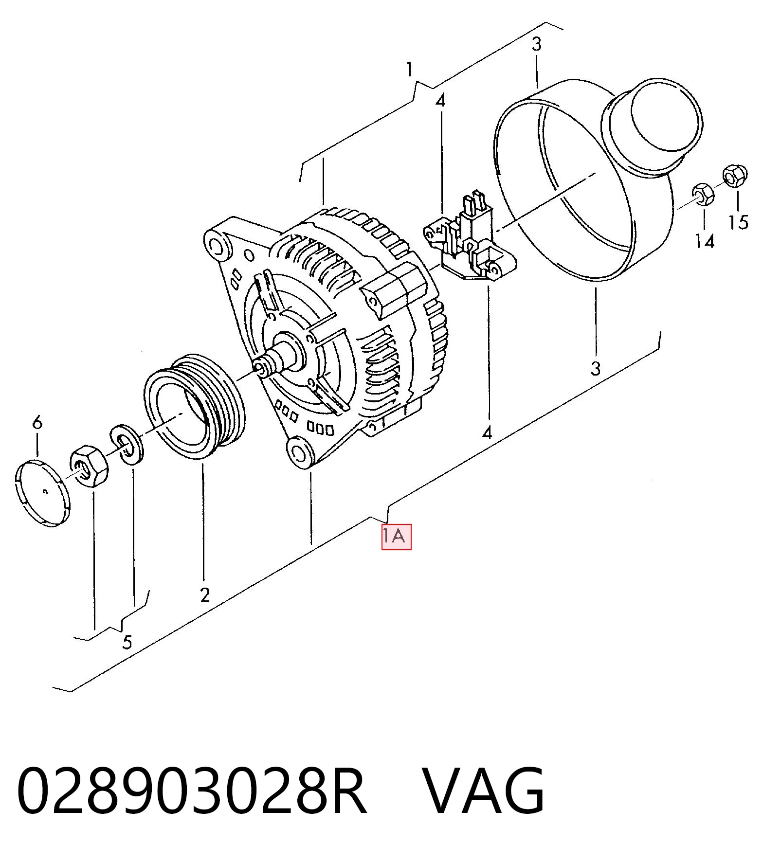 Генератор VAG 028903028R