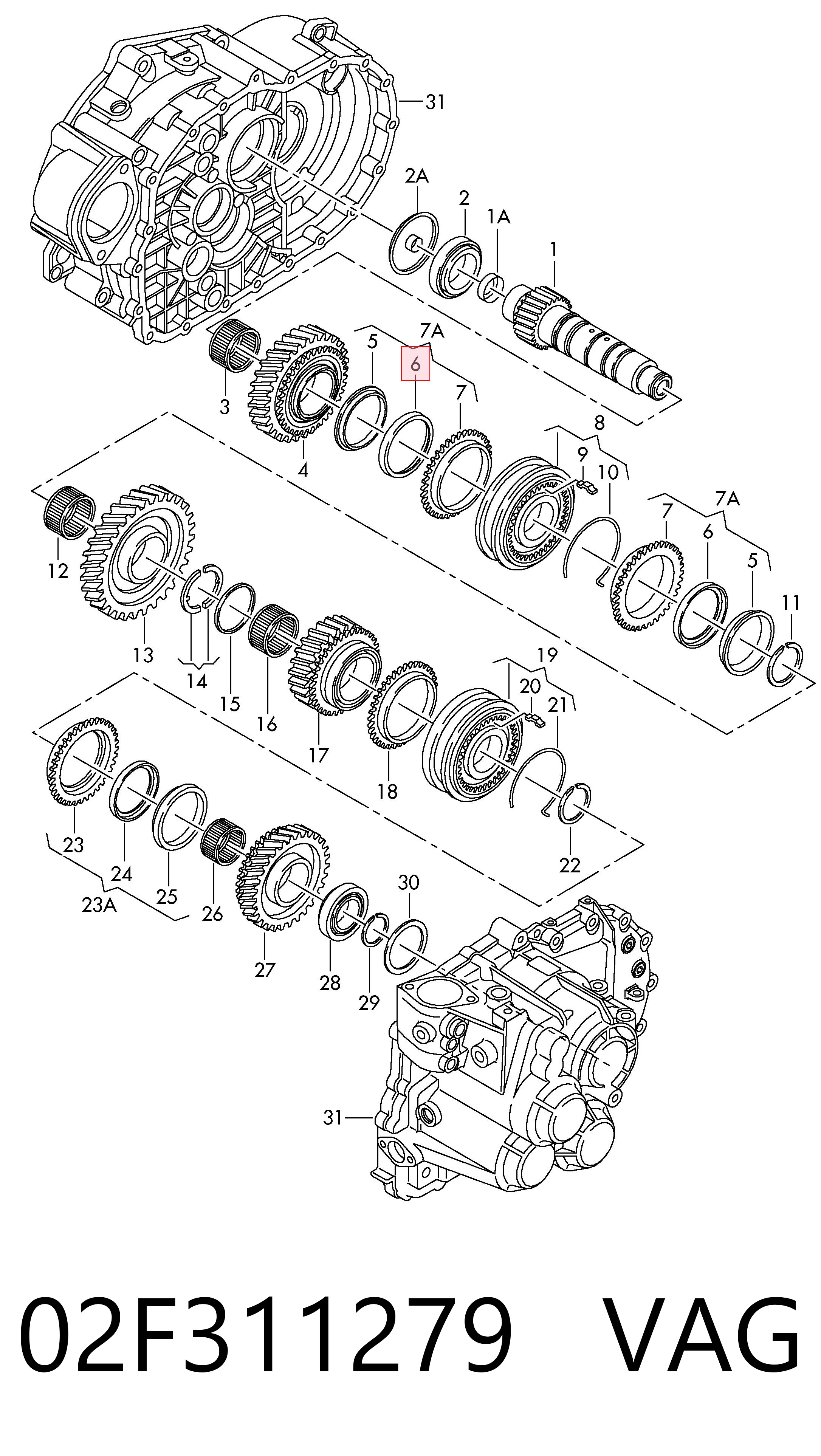 02F311279 VAG Кольцо синхронизатора