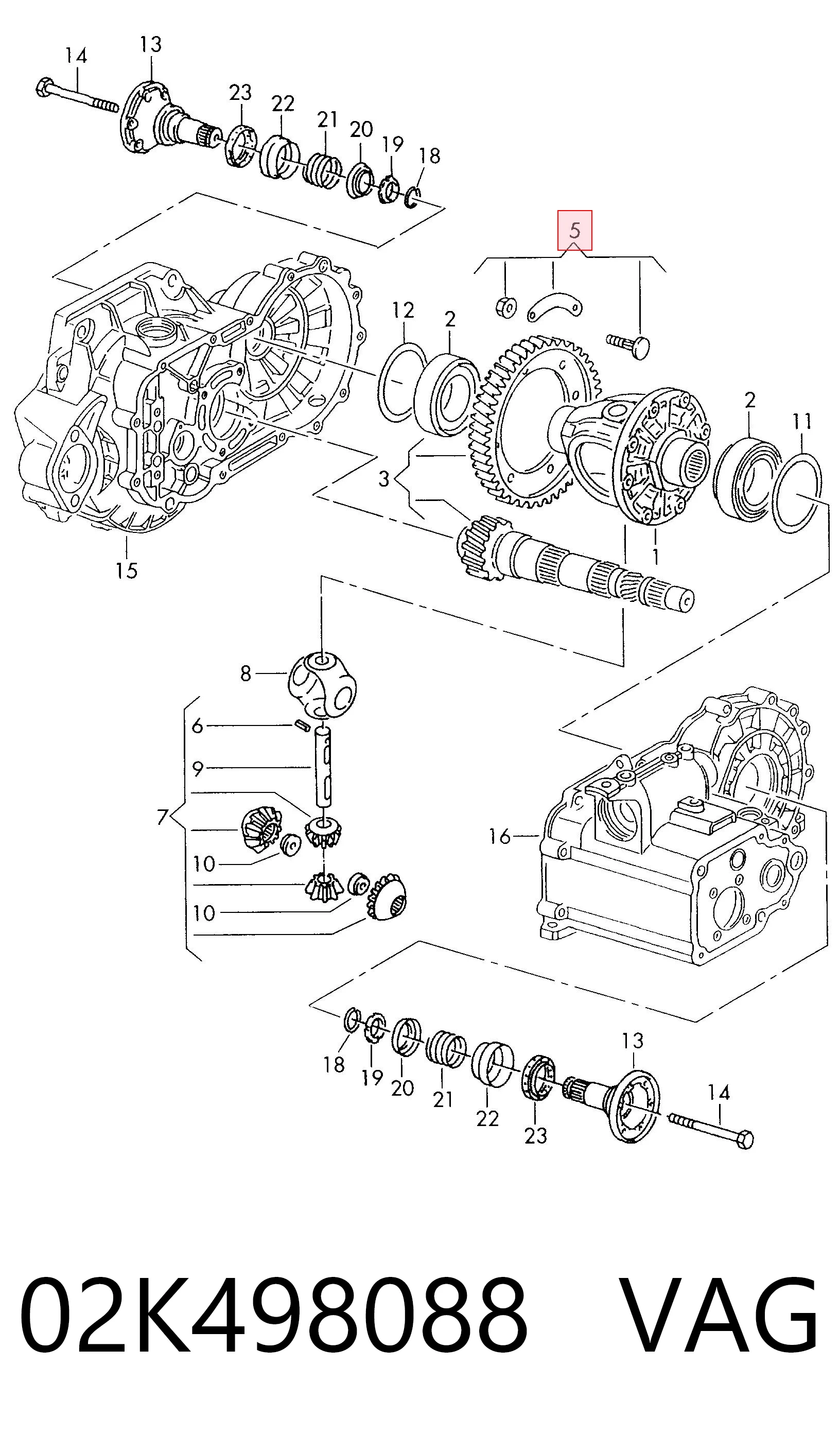 Ремкомплект коробки передач на Audi A3  8L1
