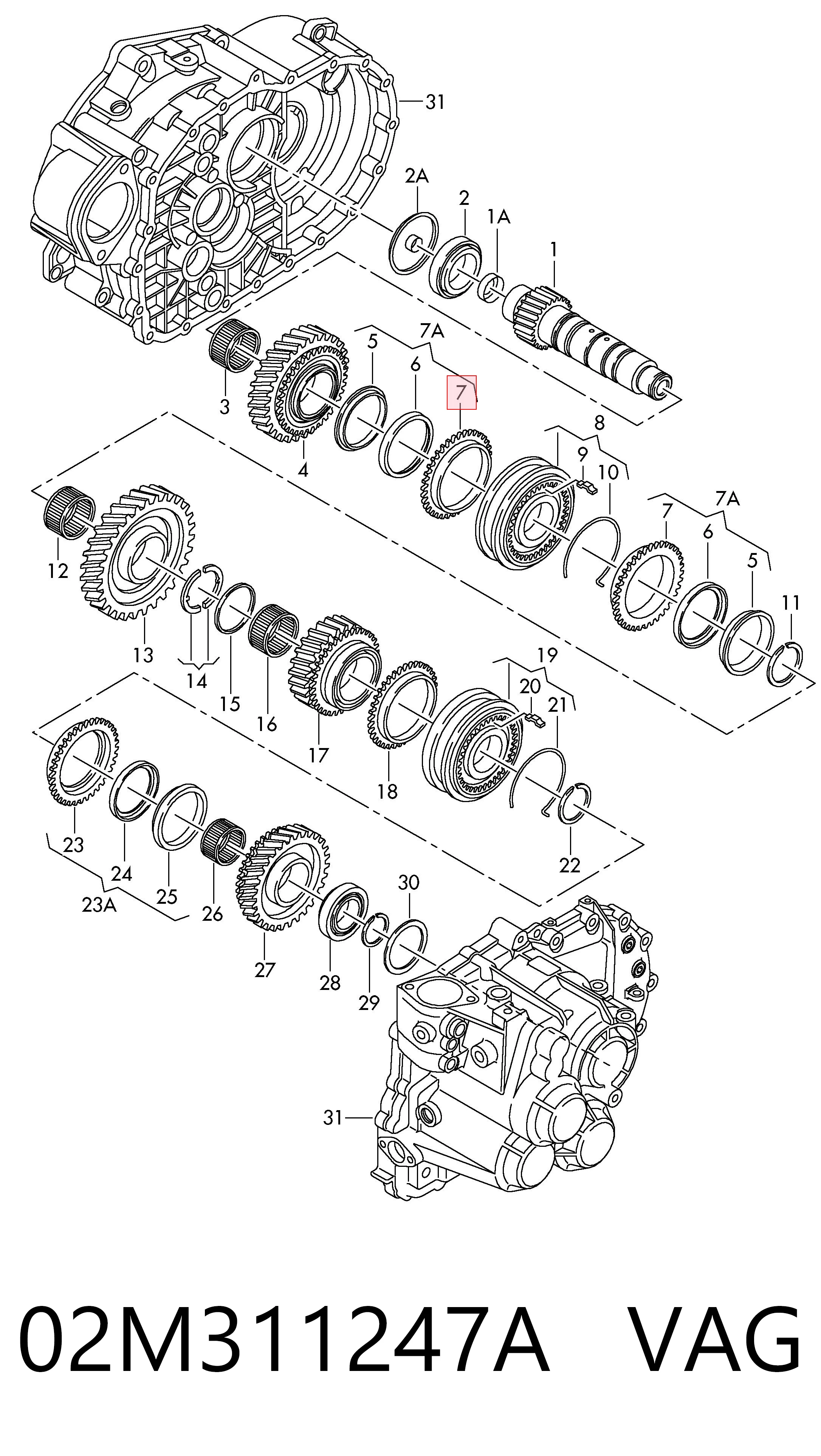 02M311247A VAG Кольцо синхронизатора
