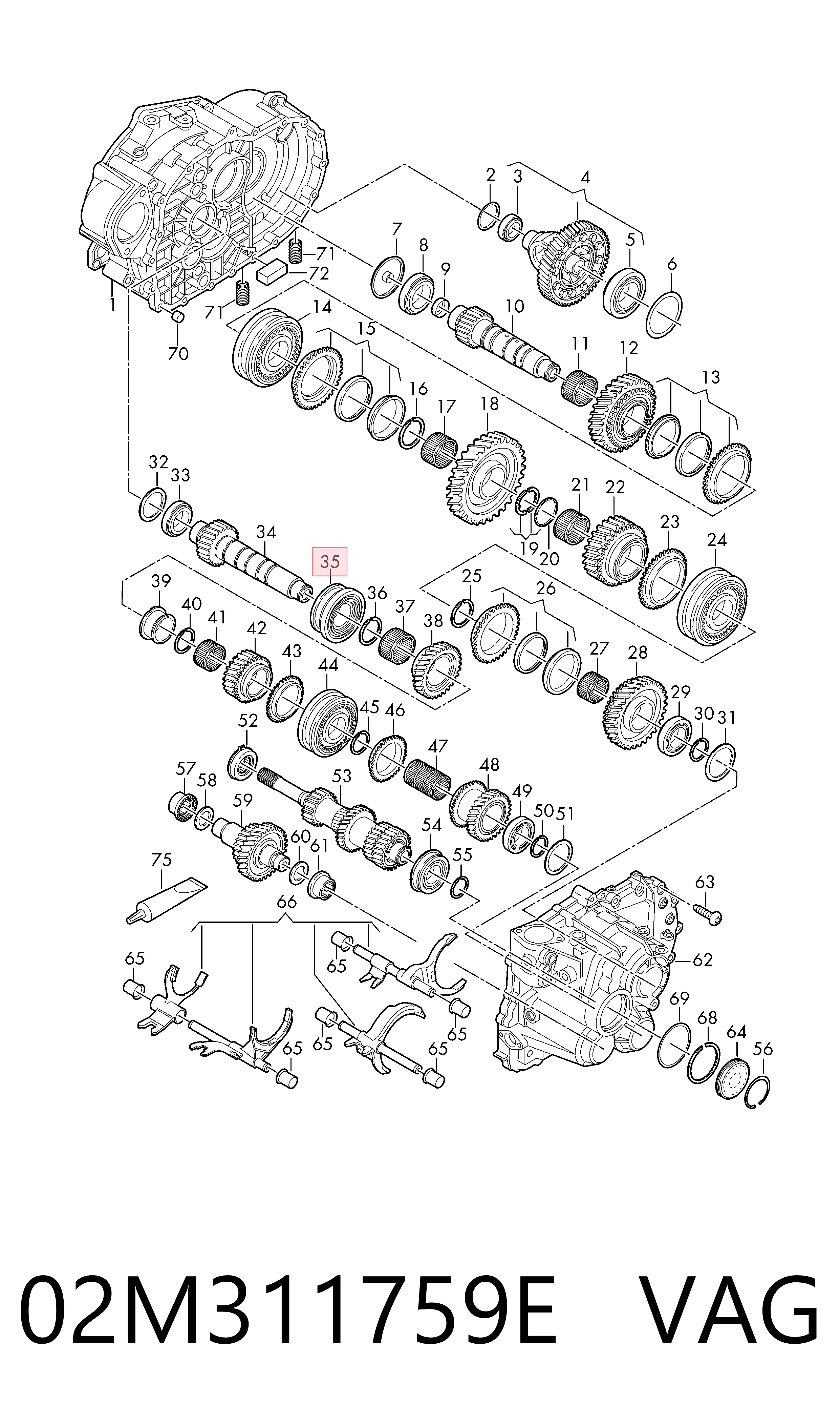  VAG 02M311759E цена, от 82.35 USD