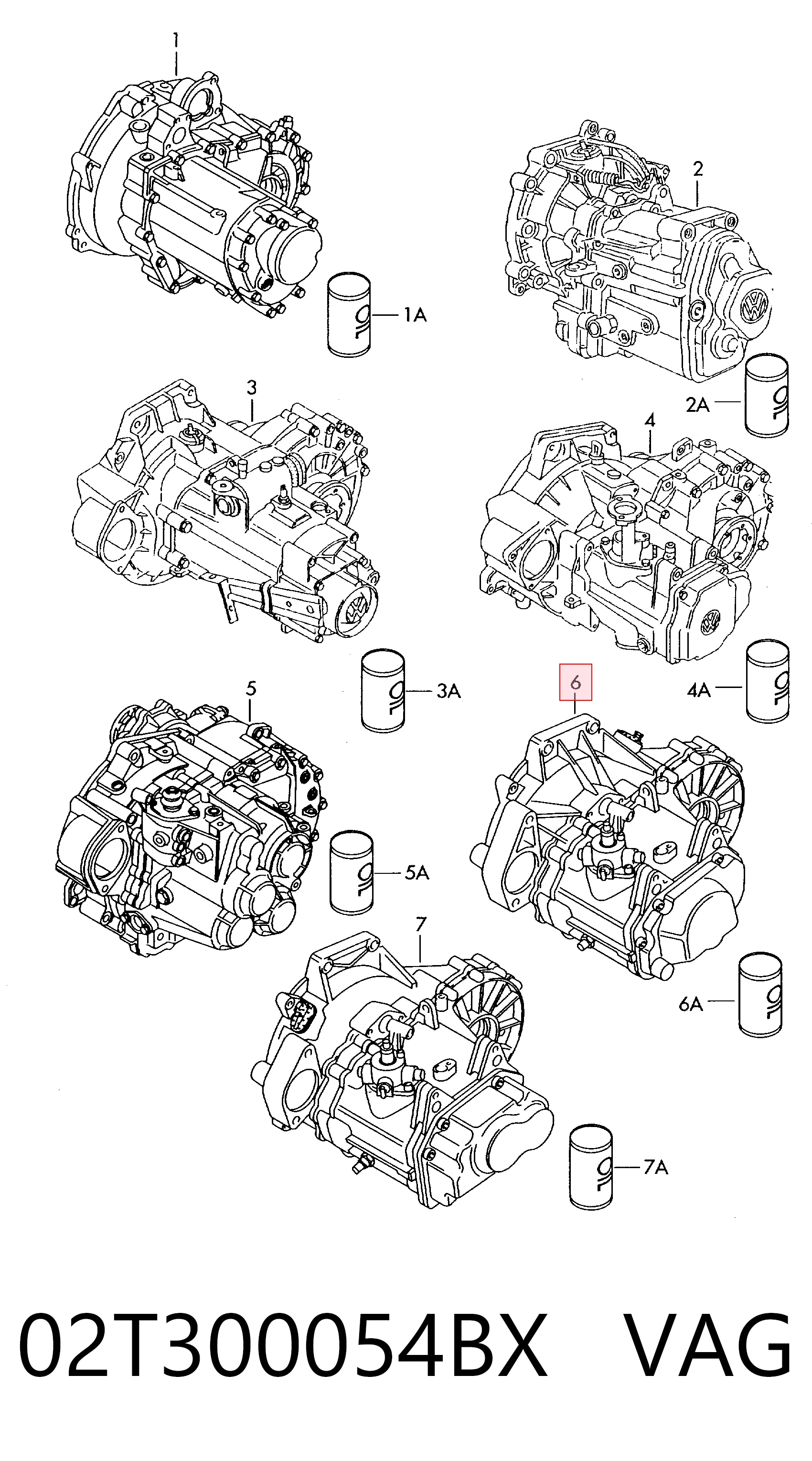 02T300054BX VAG КПП в сборе