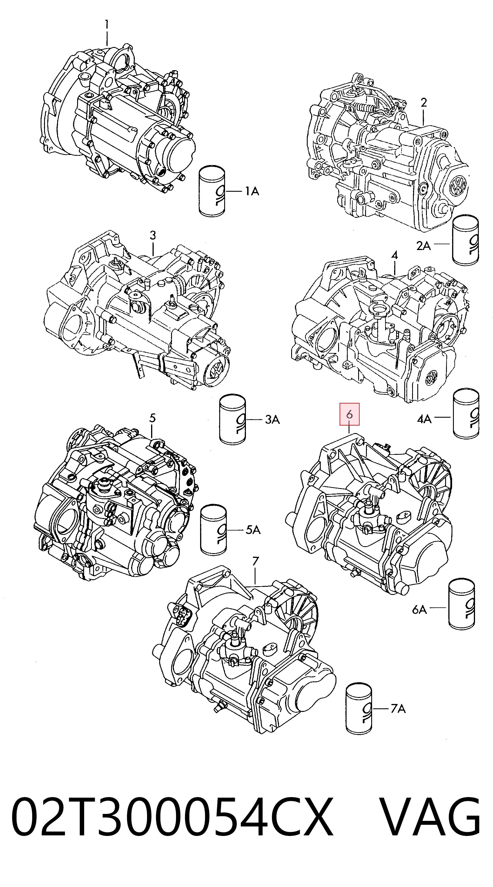 02T300054CX VAG КПП в сборе