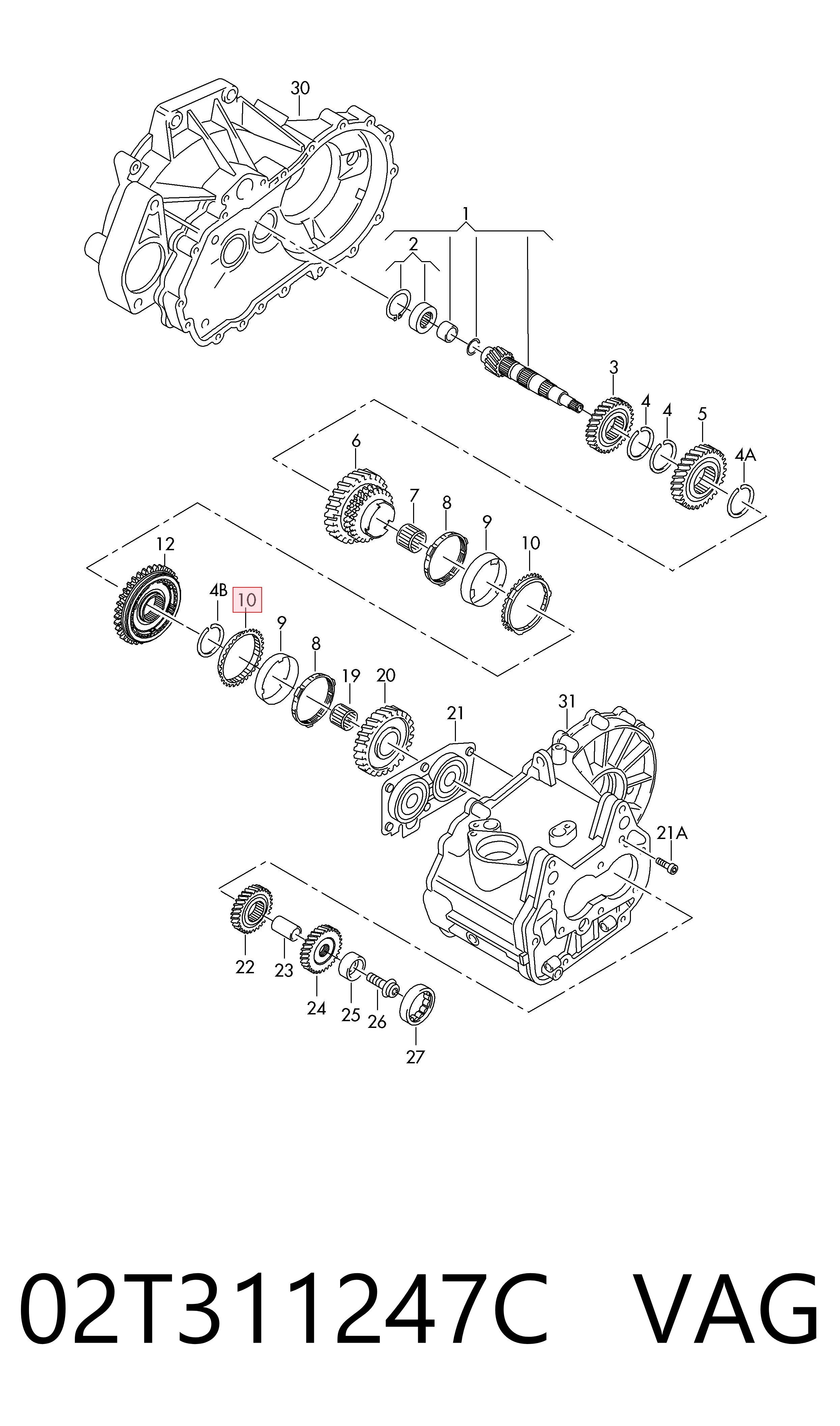 02T311247C VAG Кольцо синхронизатора