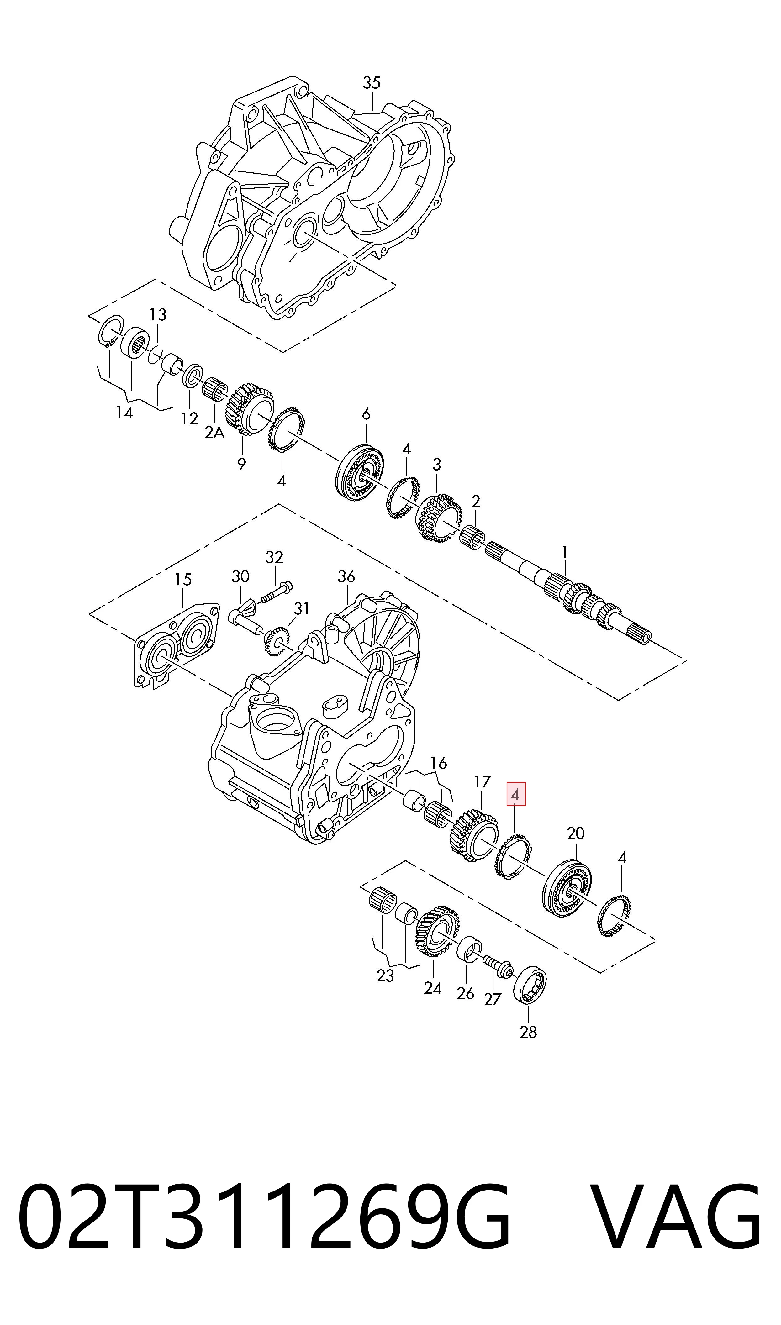 Купить 02T311269G VAG Кольцо синхронизатора