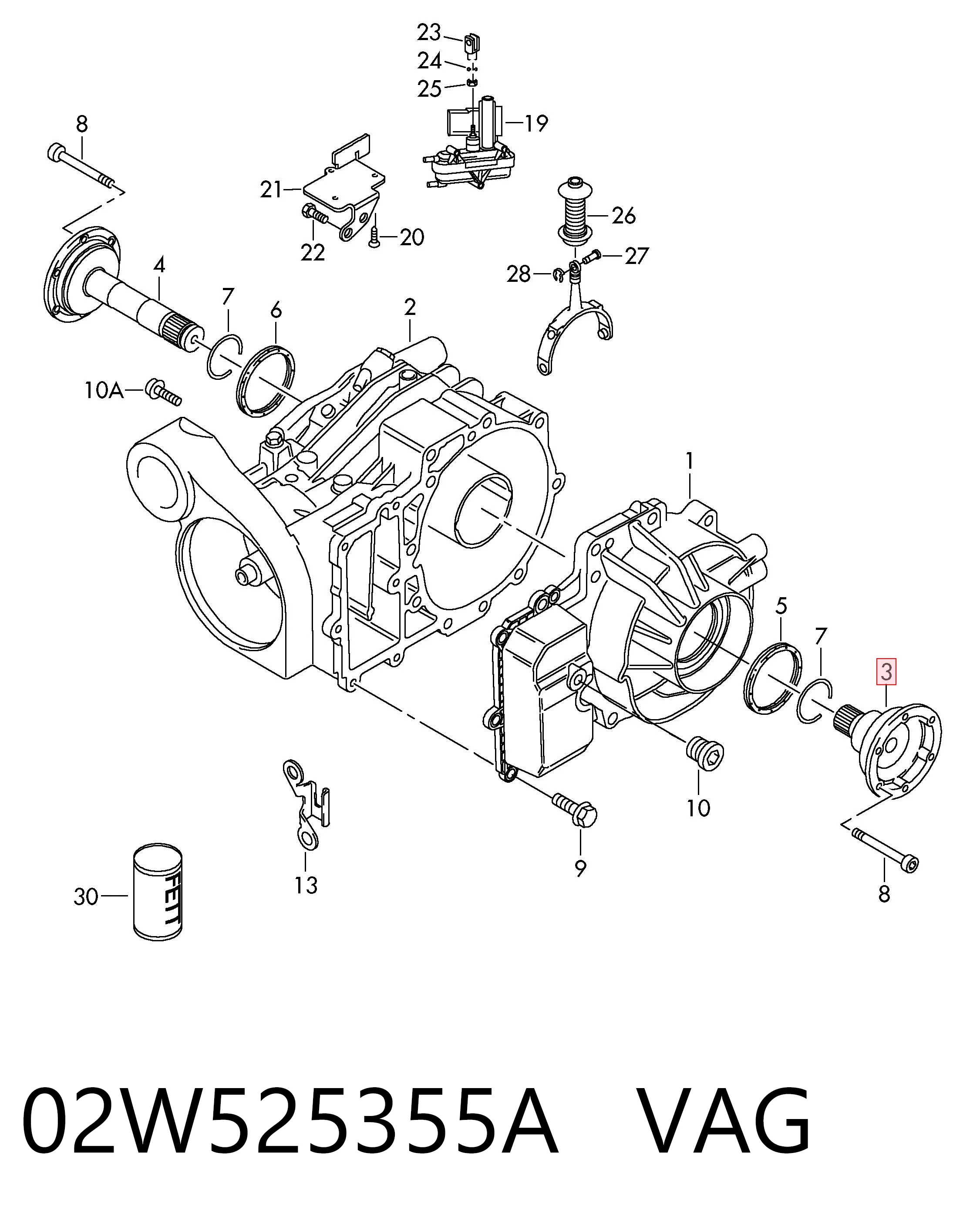 Полуось задняя Volkswagen Transporter SGA, SGH, SHA, SHH