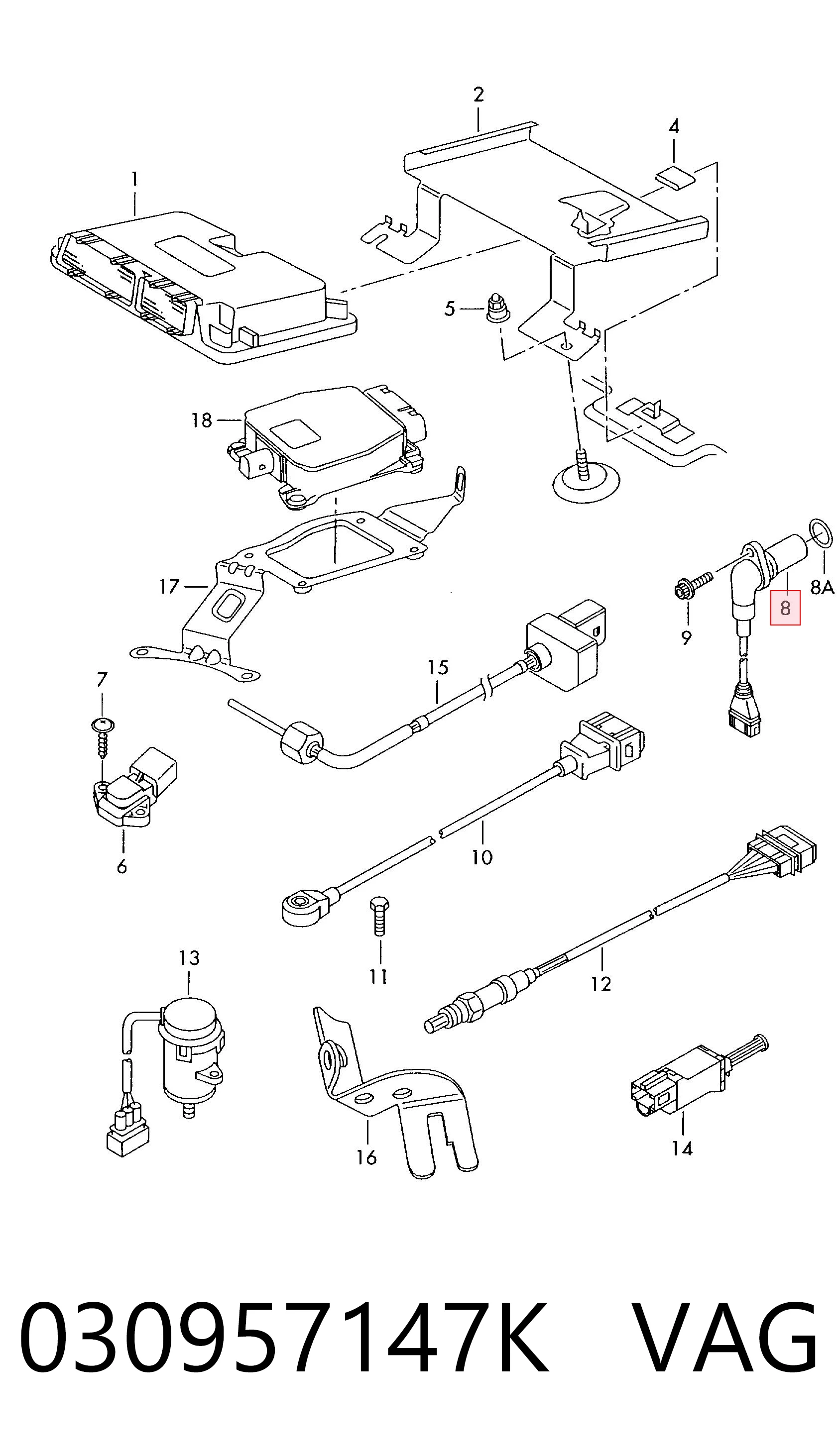 Датчик коленвала 261210215 Bosch