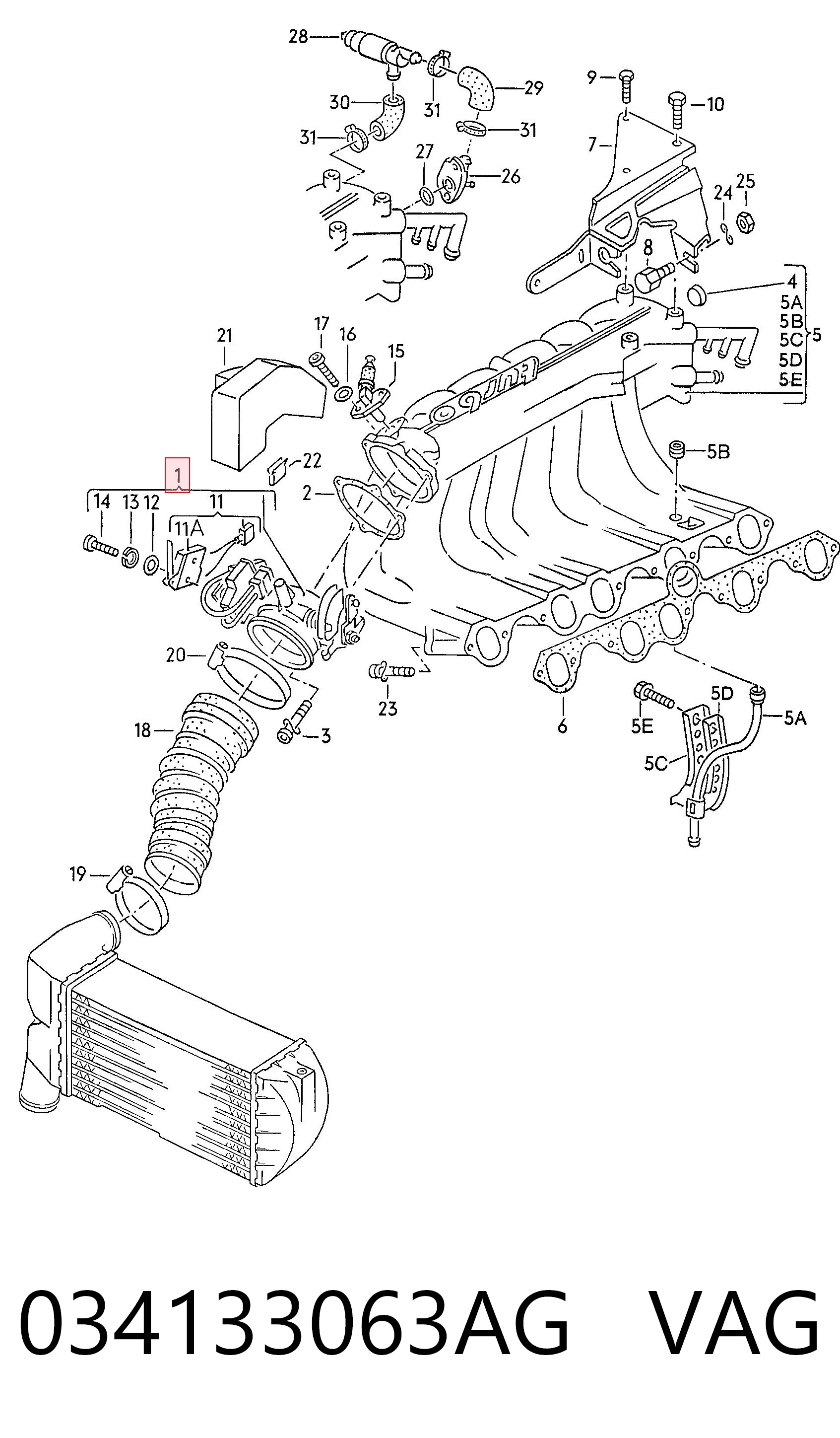 Дроссельная заслонка в сборе Audi 100 44, 44Q