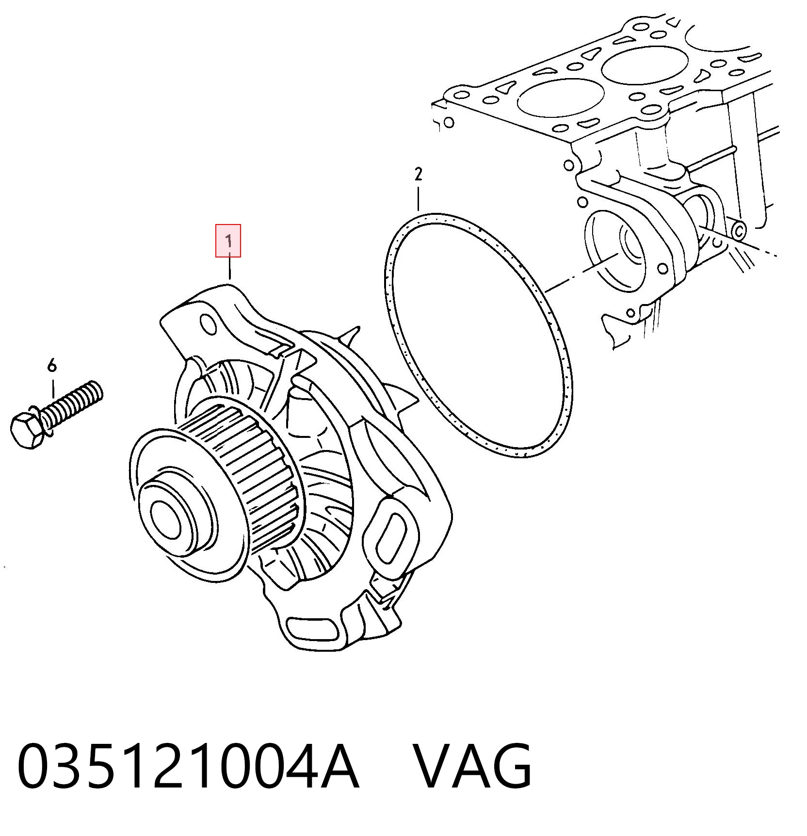  Помпа Volkswagen Passat 