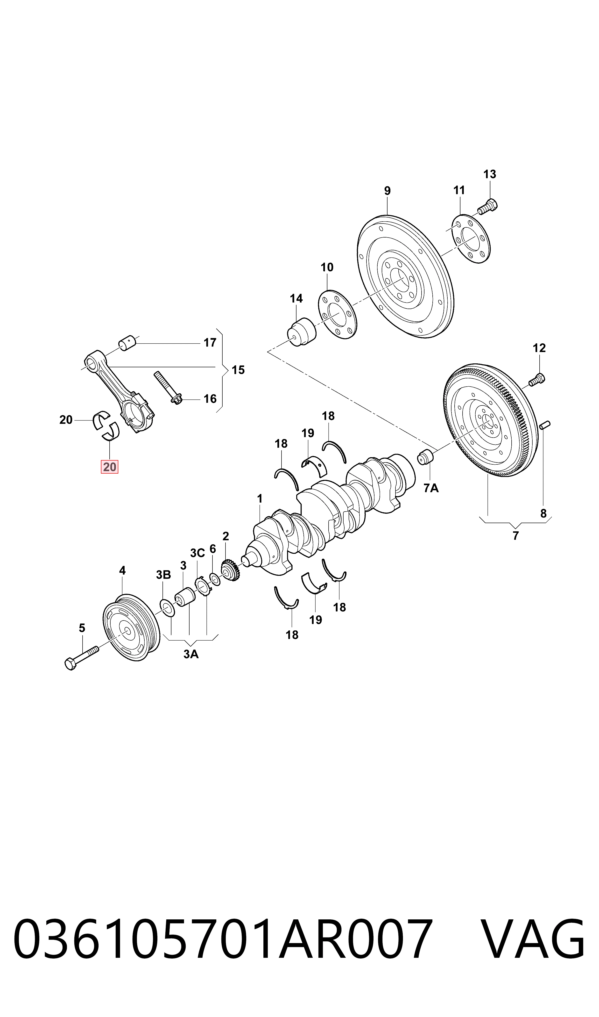 Купить Вкладыши шатунные Фольксваген Джетта VI 162, 163, AV3, AV2, AY2, AY3