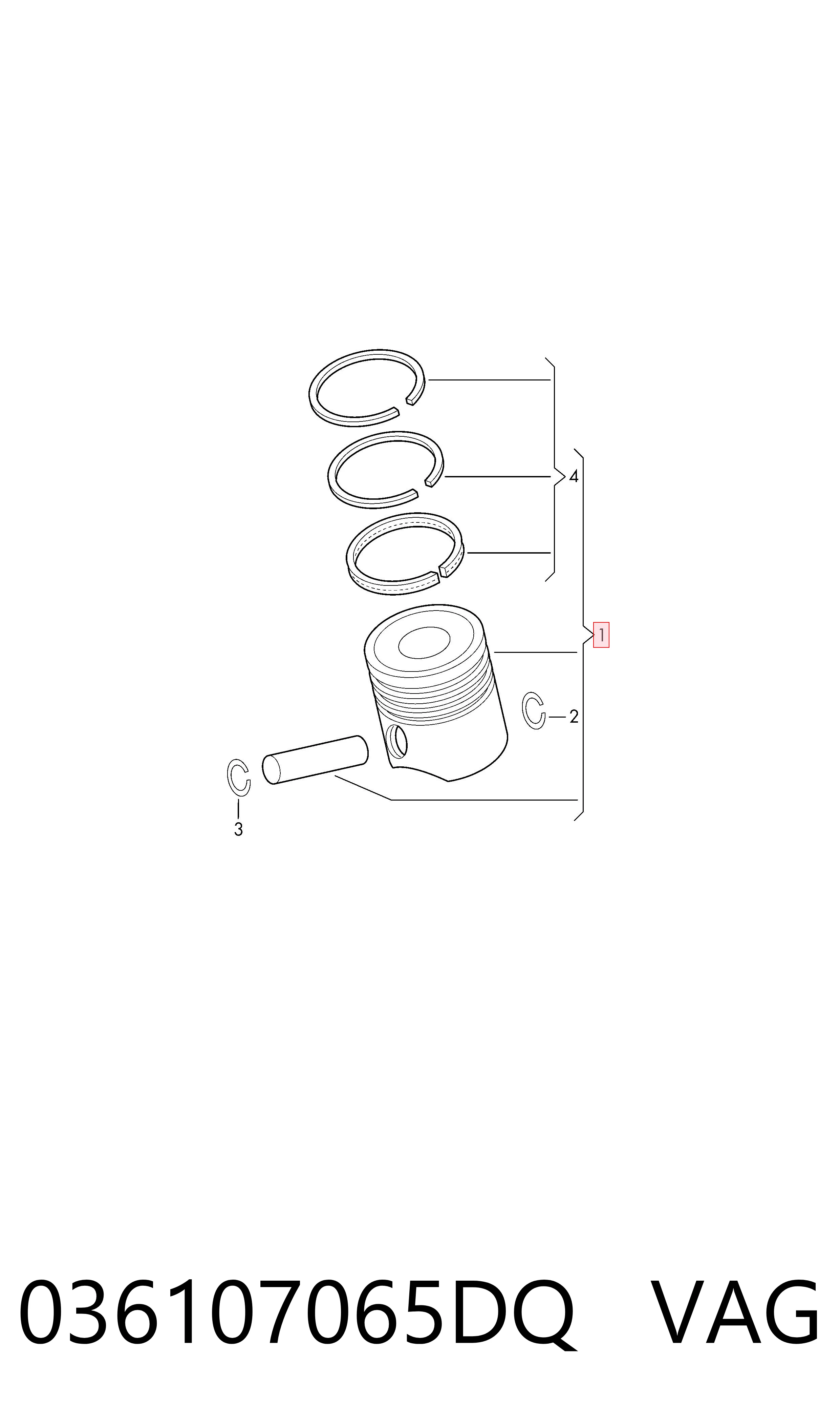 Поршень в сборе Mahle Original 028PI00161000 цена, от 50.41 USD