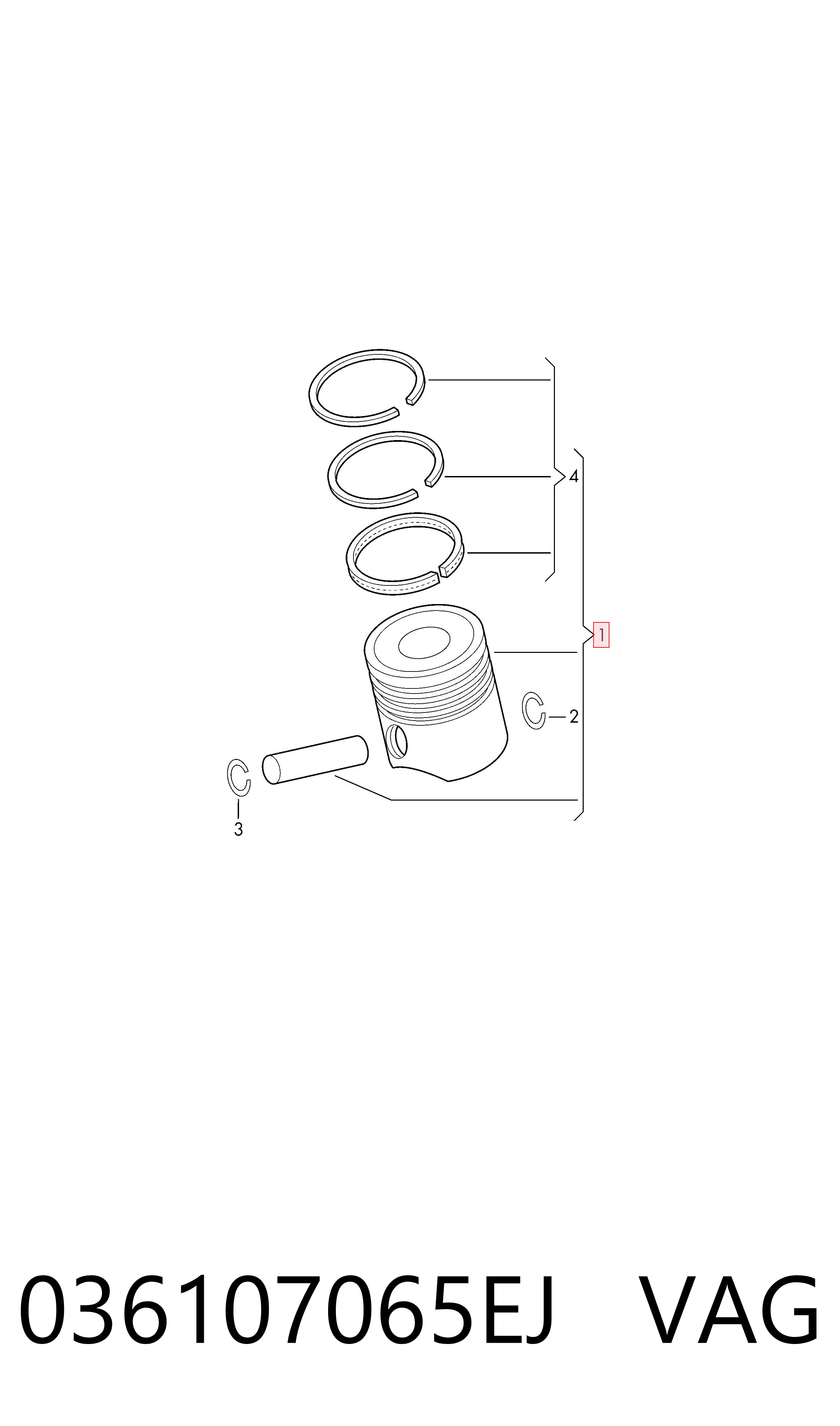 Купить 028PI00161000 Mahle Original Поршень на 1 цилиндр