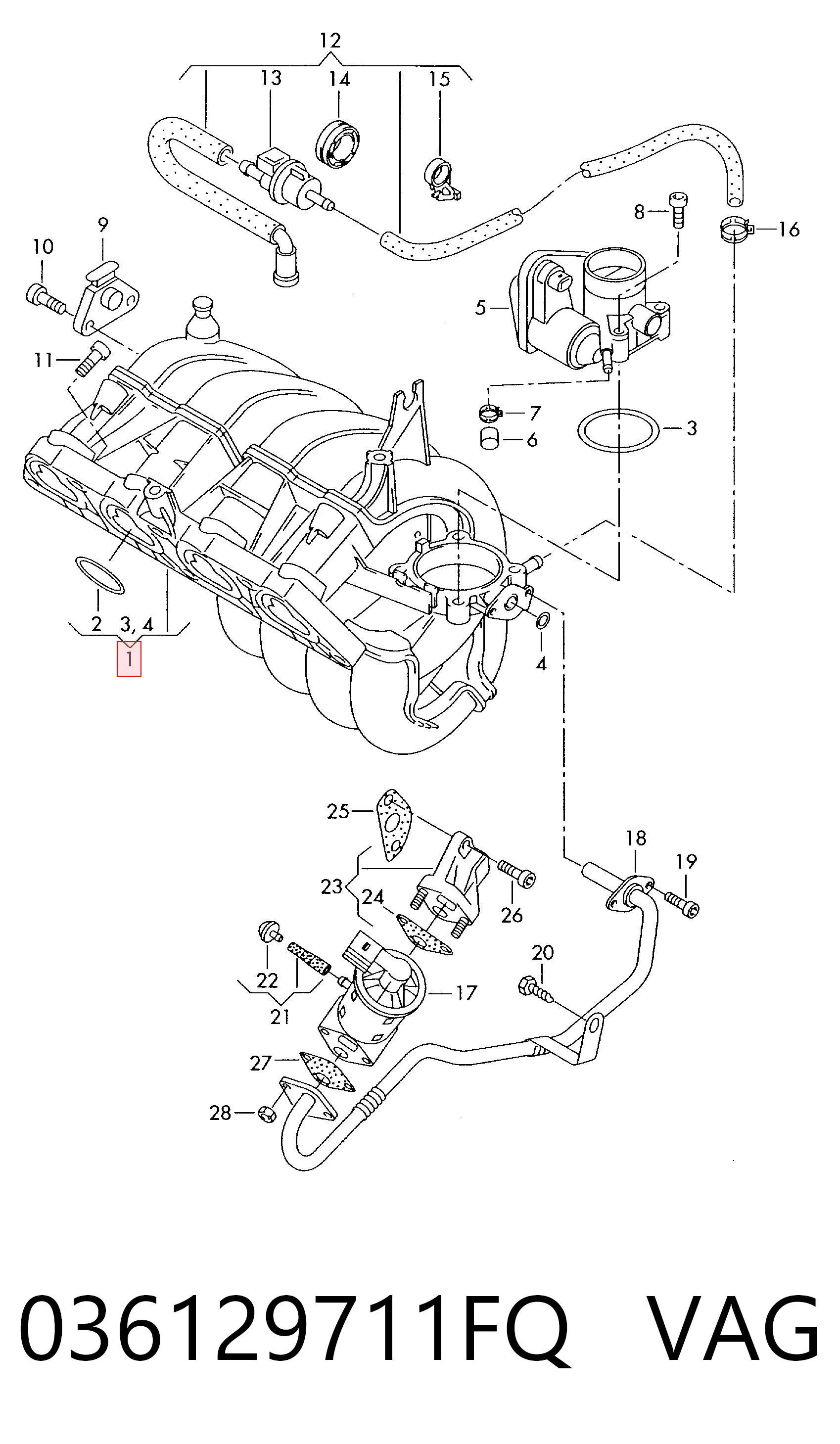 Коллектор впускной на Seat Ibiza III 6L1