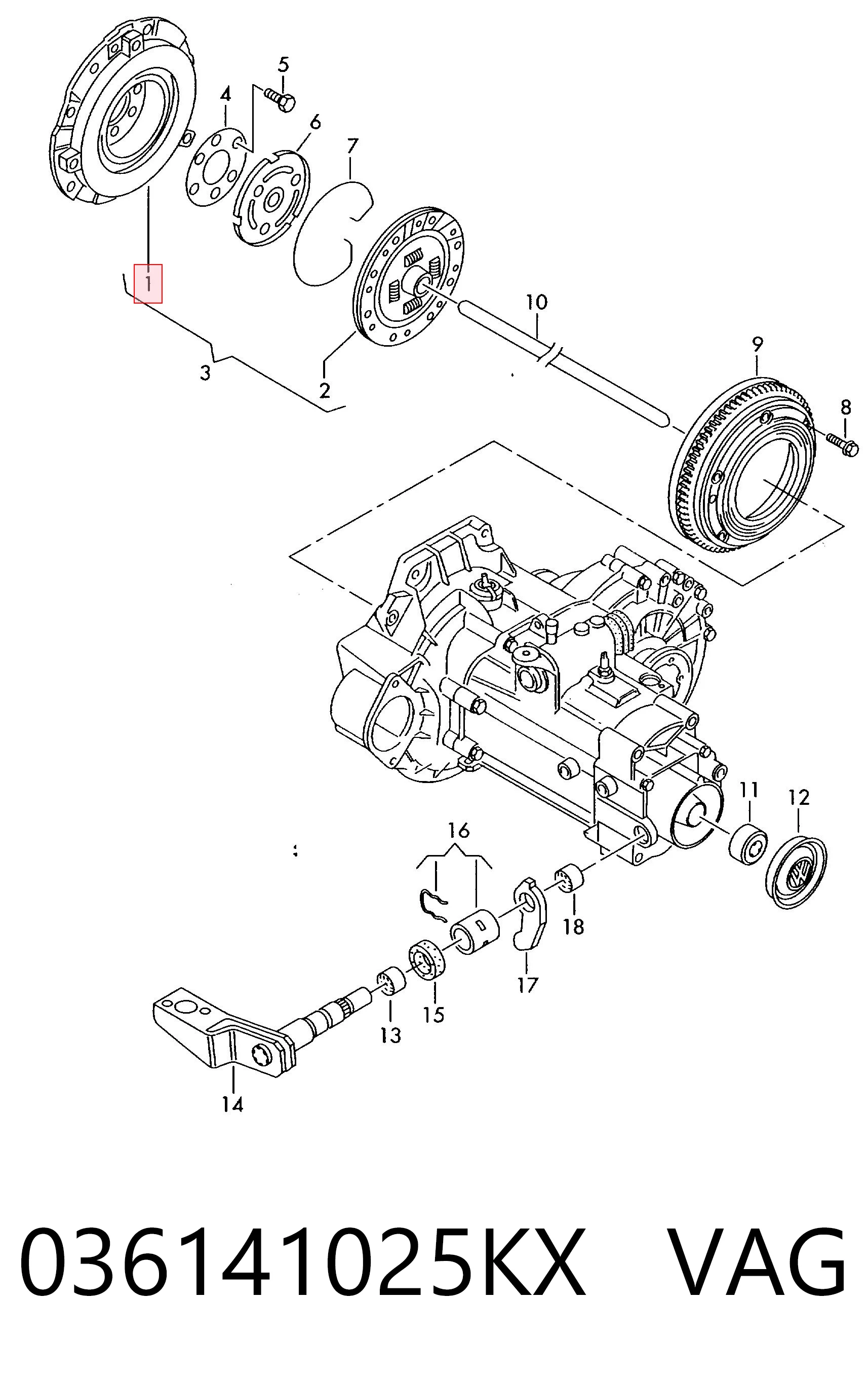 Нажимной диск сцепления на Volkswagen Golf IV 1J1