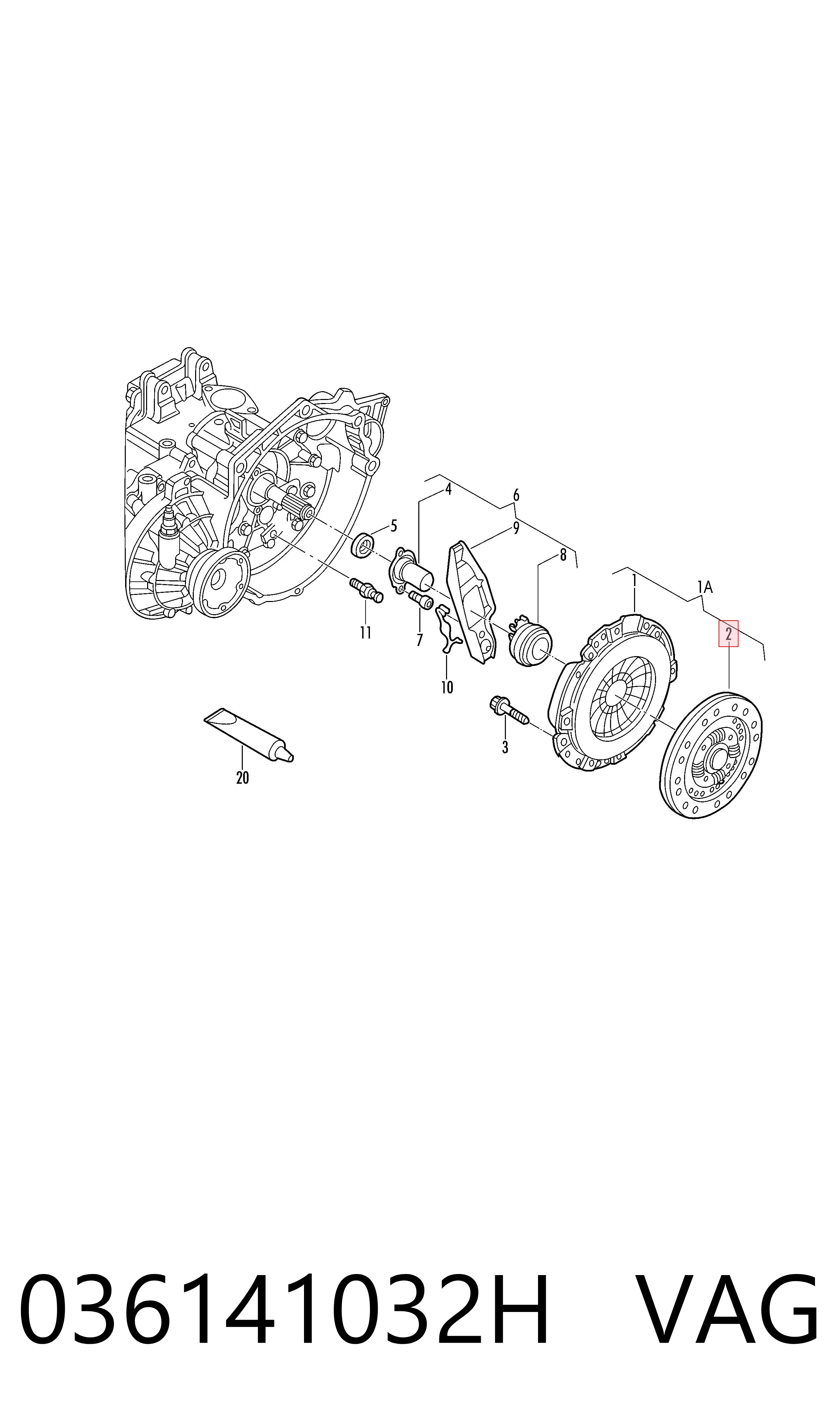 Диск сцепления Audi A3 хэтчбек (8P1) (2003 - 2012) цена, от 22.55 USD