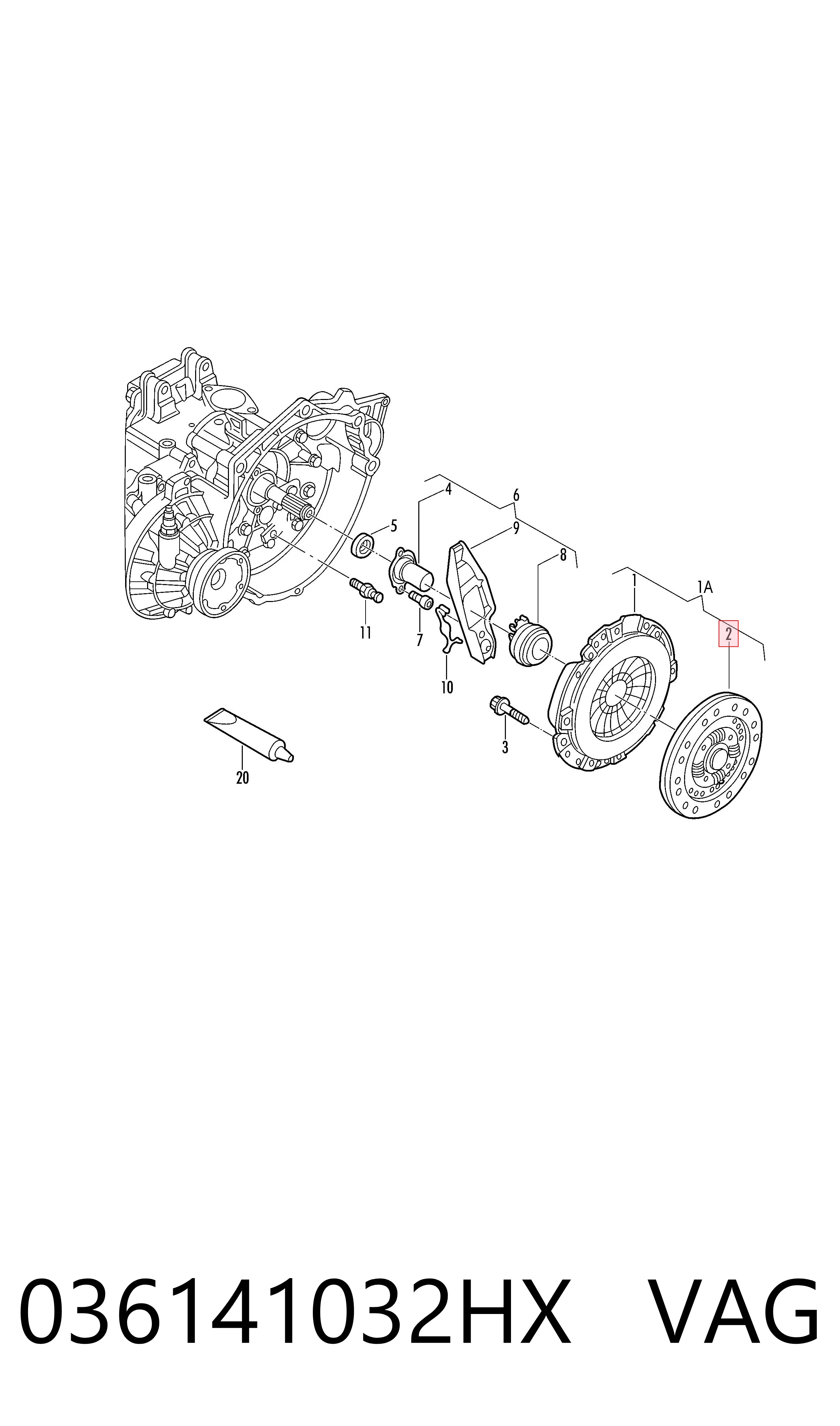  Диск сцепления Audi A3 