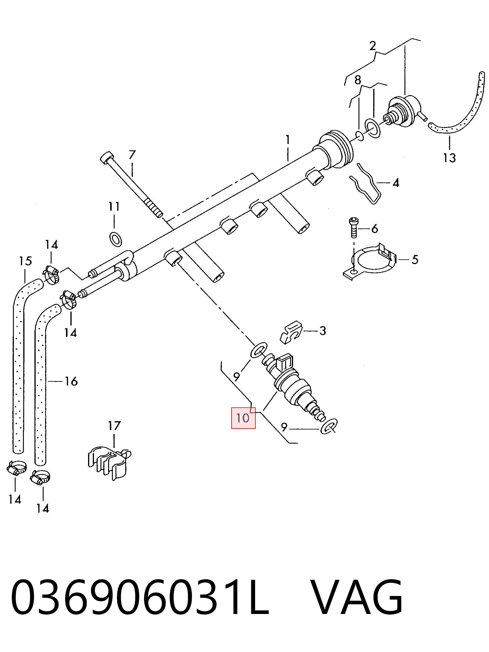 Купить 3L906020 AND Клапанная форсунка