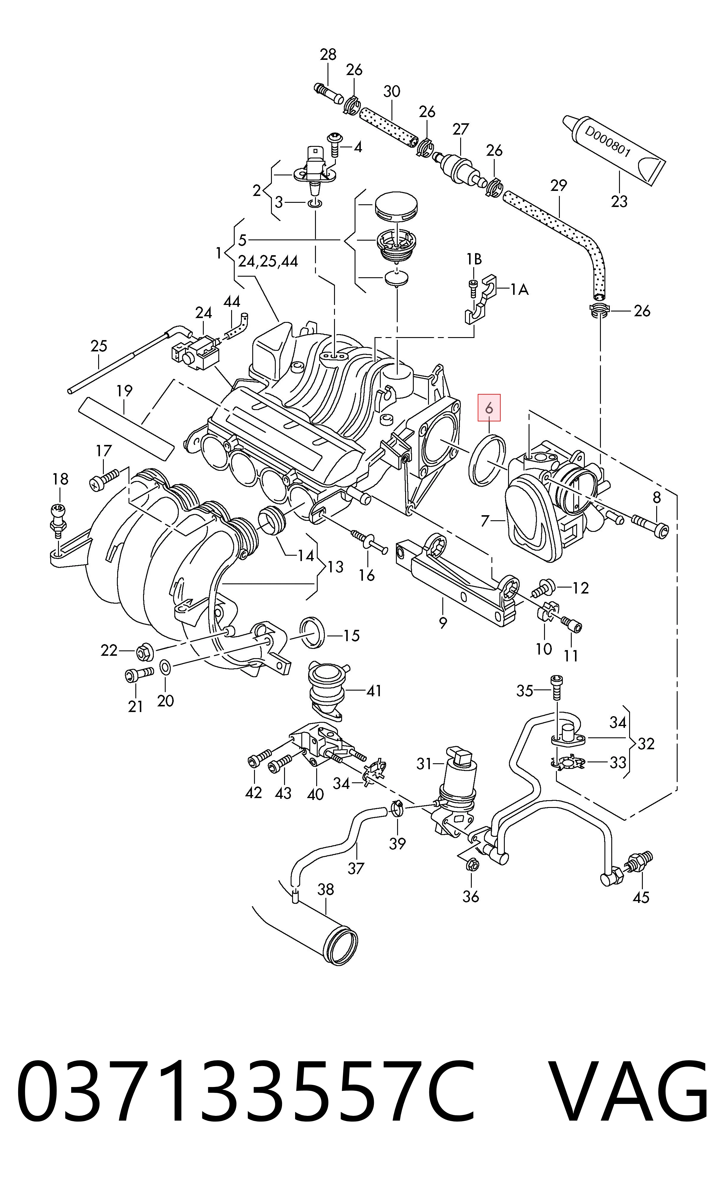 Прокладка дроссельной заслонки Audi A3 хэтчбек (8P1) (2003 - 2012) цена, от 9.05 USD