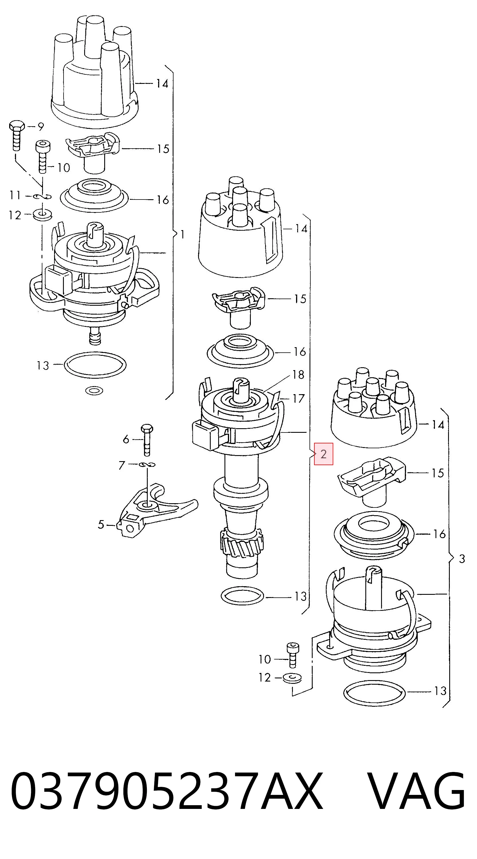 Распределитель зажигания Bosch 986237640