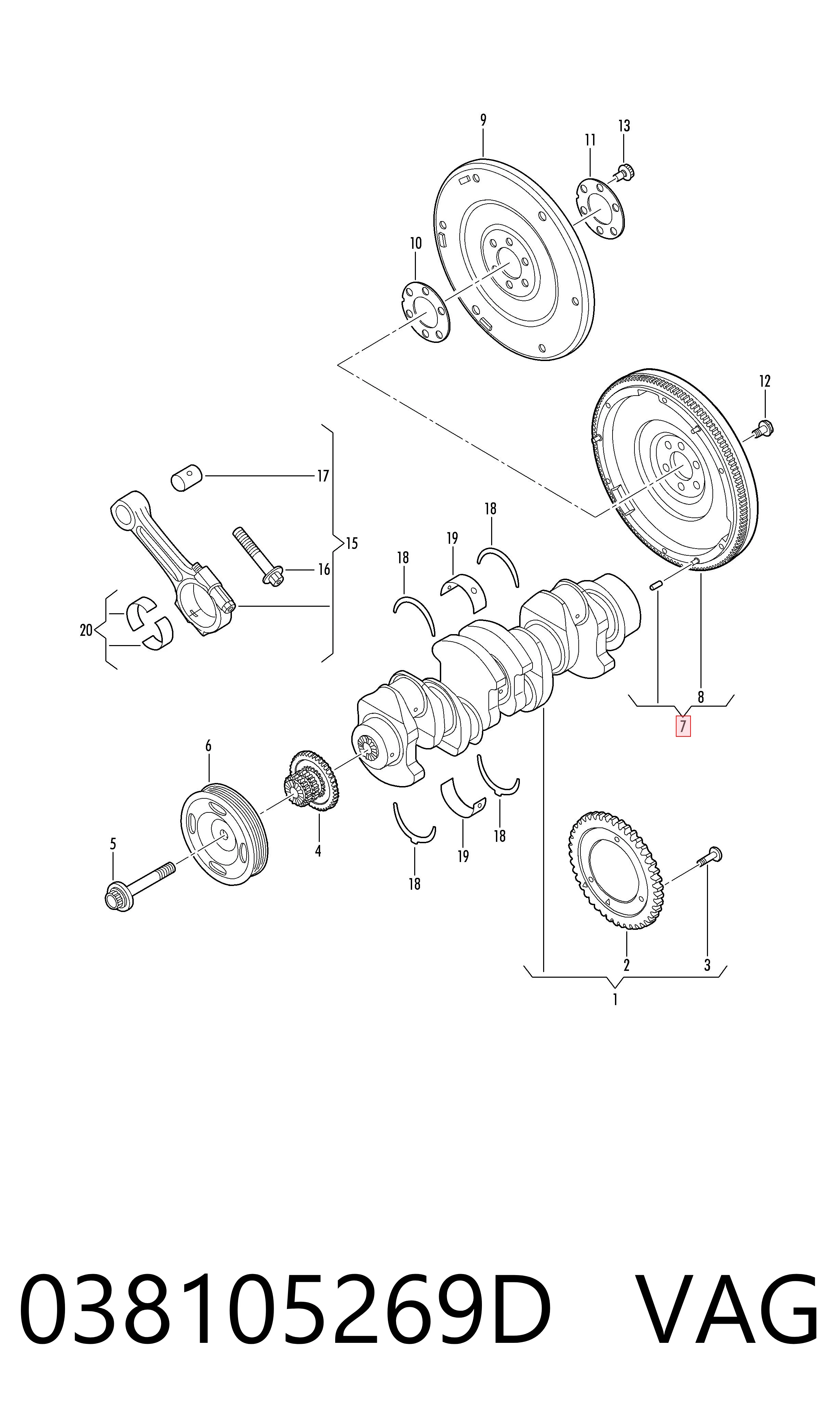 Демпферный маховик на Volkswagen Jetta VI 162, 163, AV3, AV2, AY2, AY3