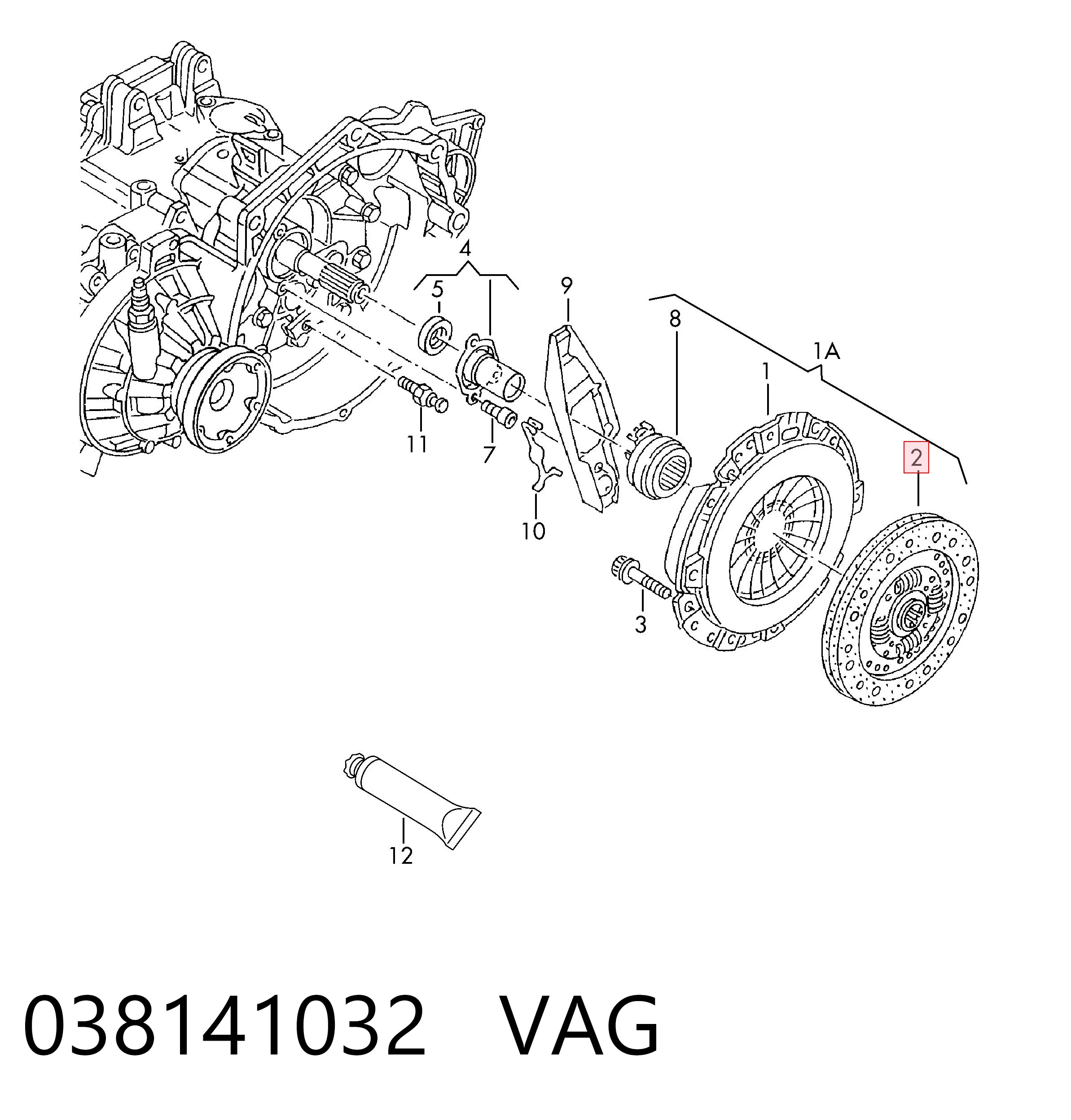 Диск сцепления Volkswagen Caddy III универсал (2KB, 2KJ, 2CB, 2CJ) (2004 - 2015) цена, от 49.83 USD