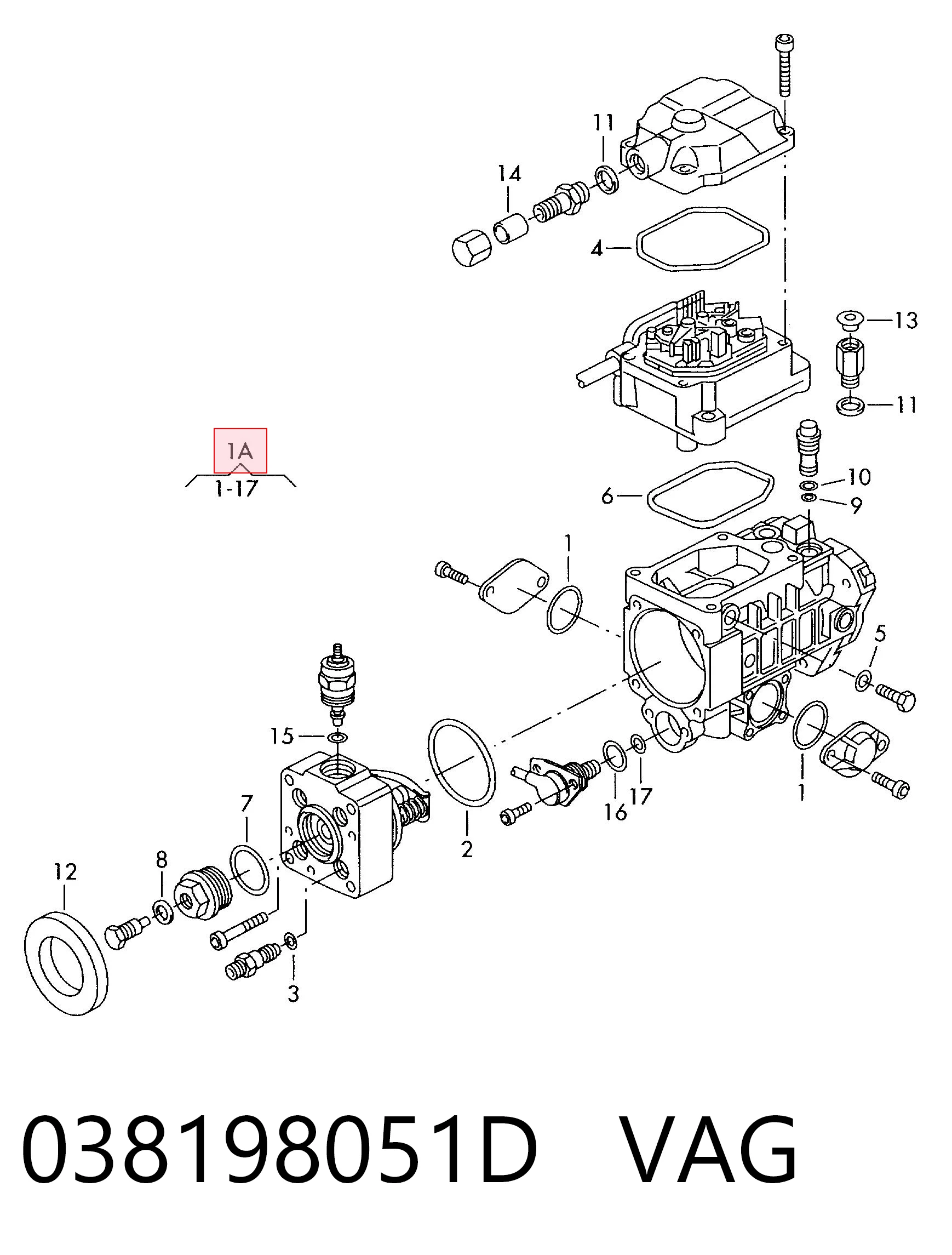 Ремкомплект ТНВД 2467010003 Tata