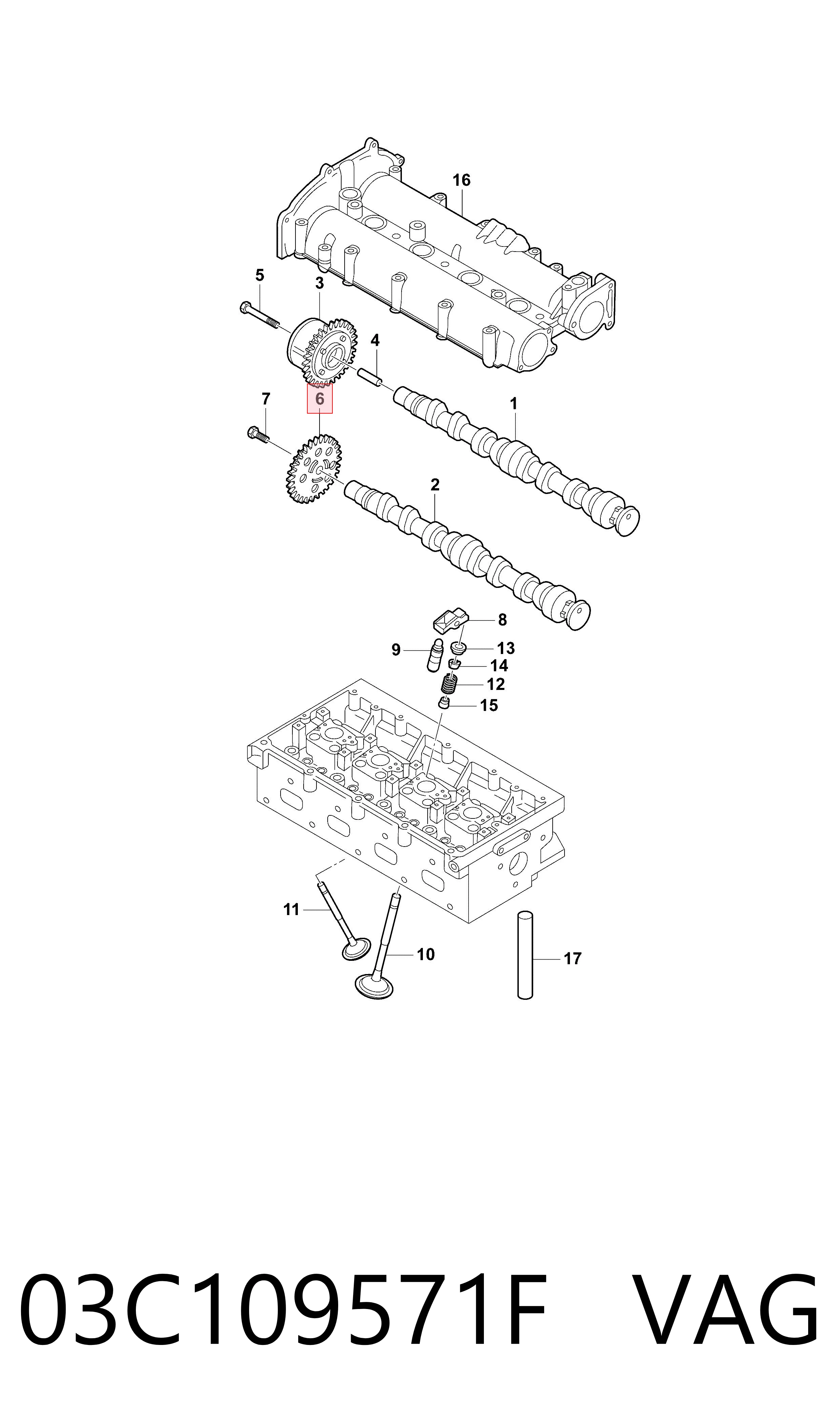 Купить 03C109571F VAG Механизм регулировки фаз грм