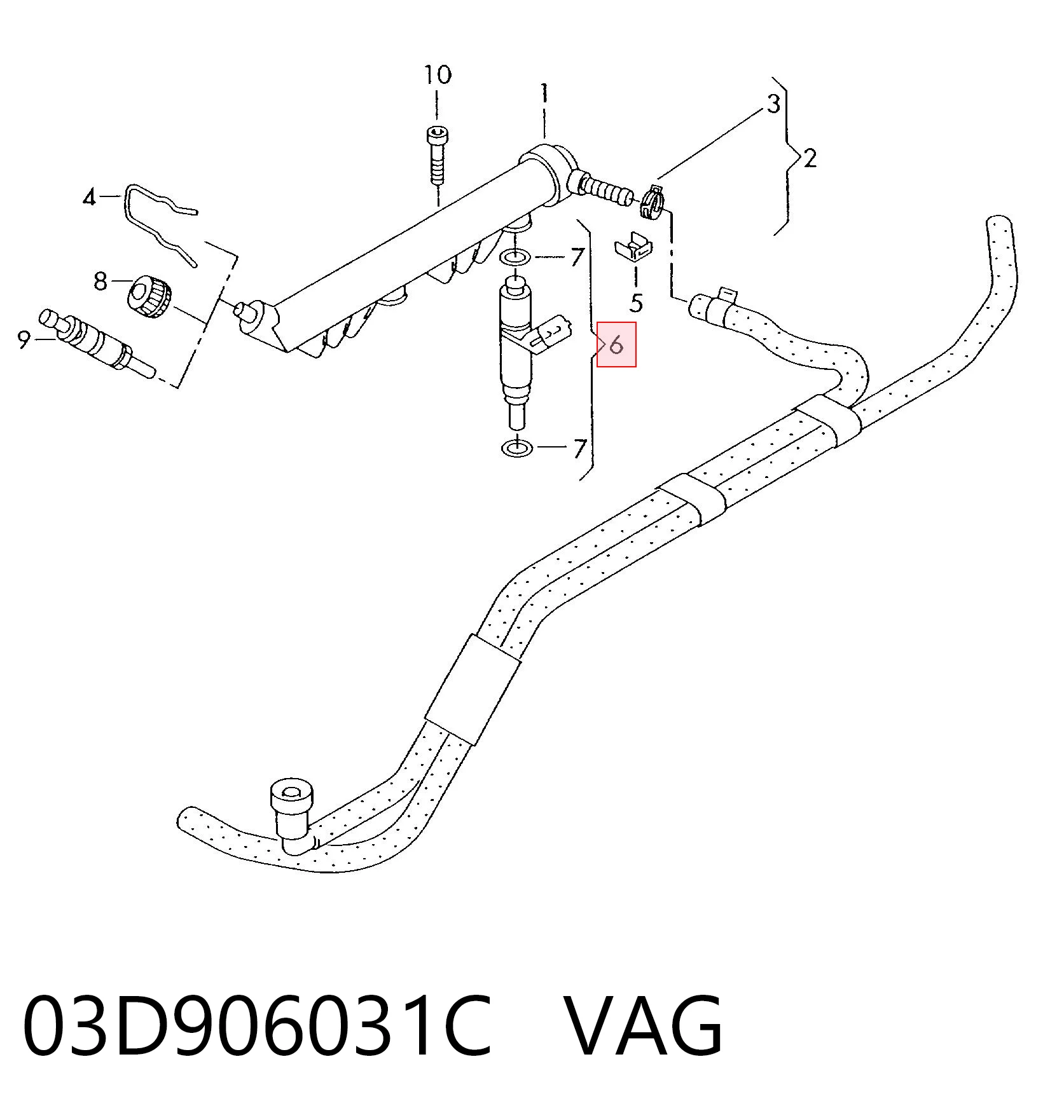 03D906031C VAG Топливные форсунки