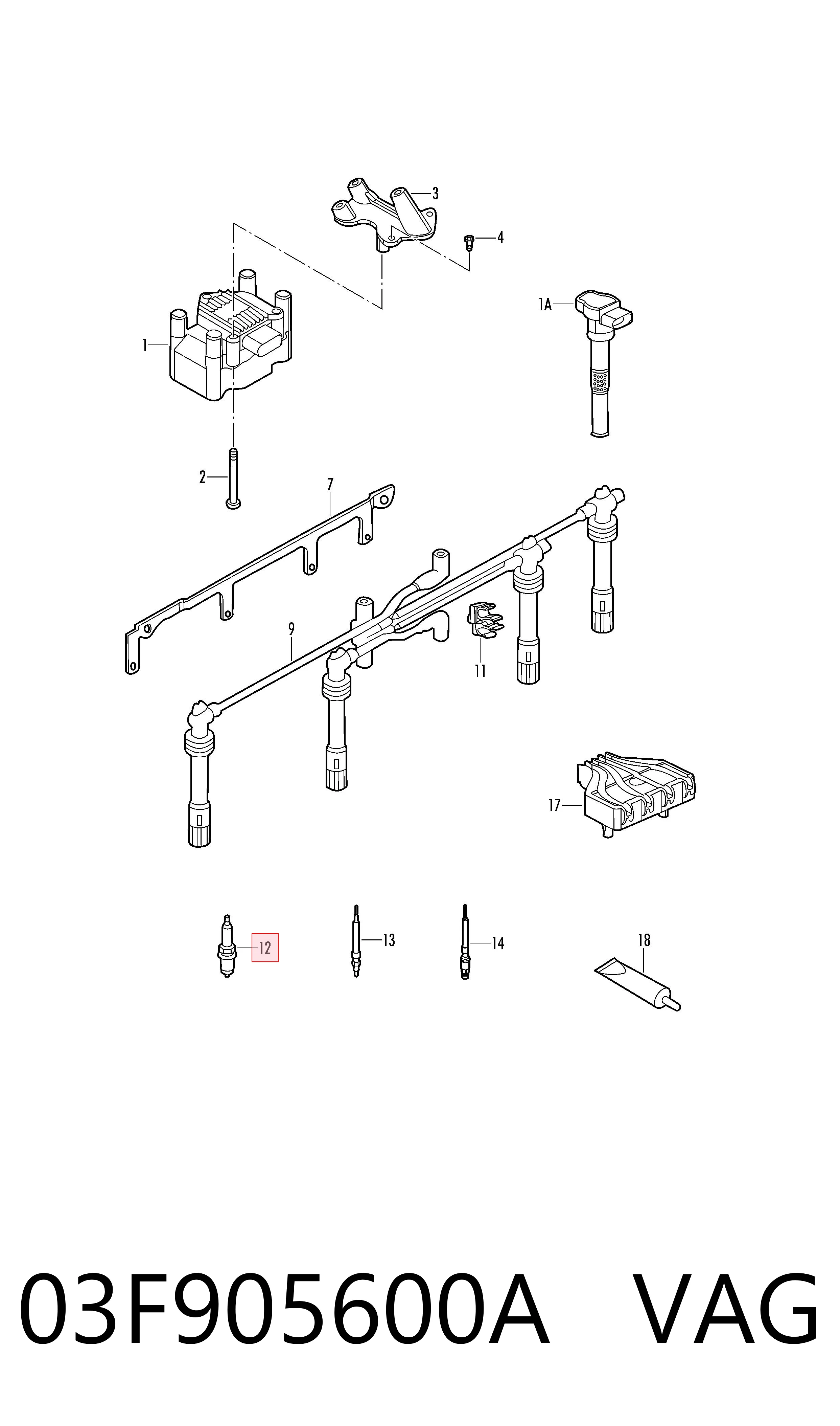 03F905600A VAG Свечи зажигания