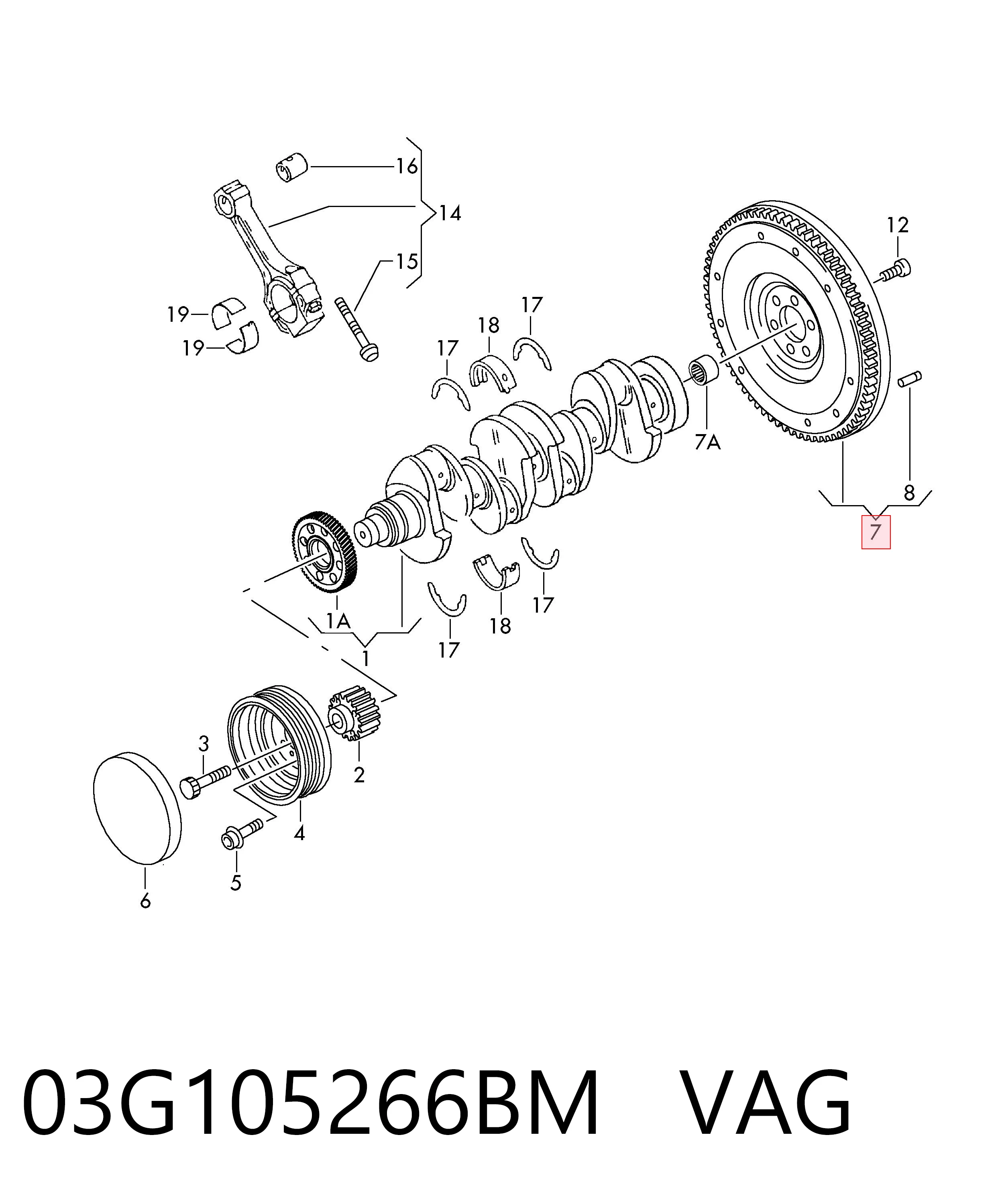 03G105266BM VAG Демпферный маховик