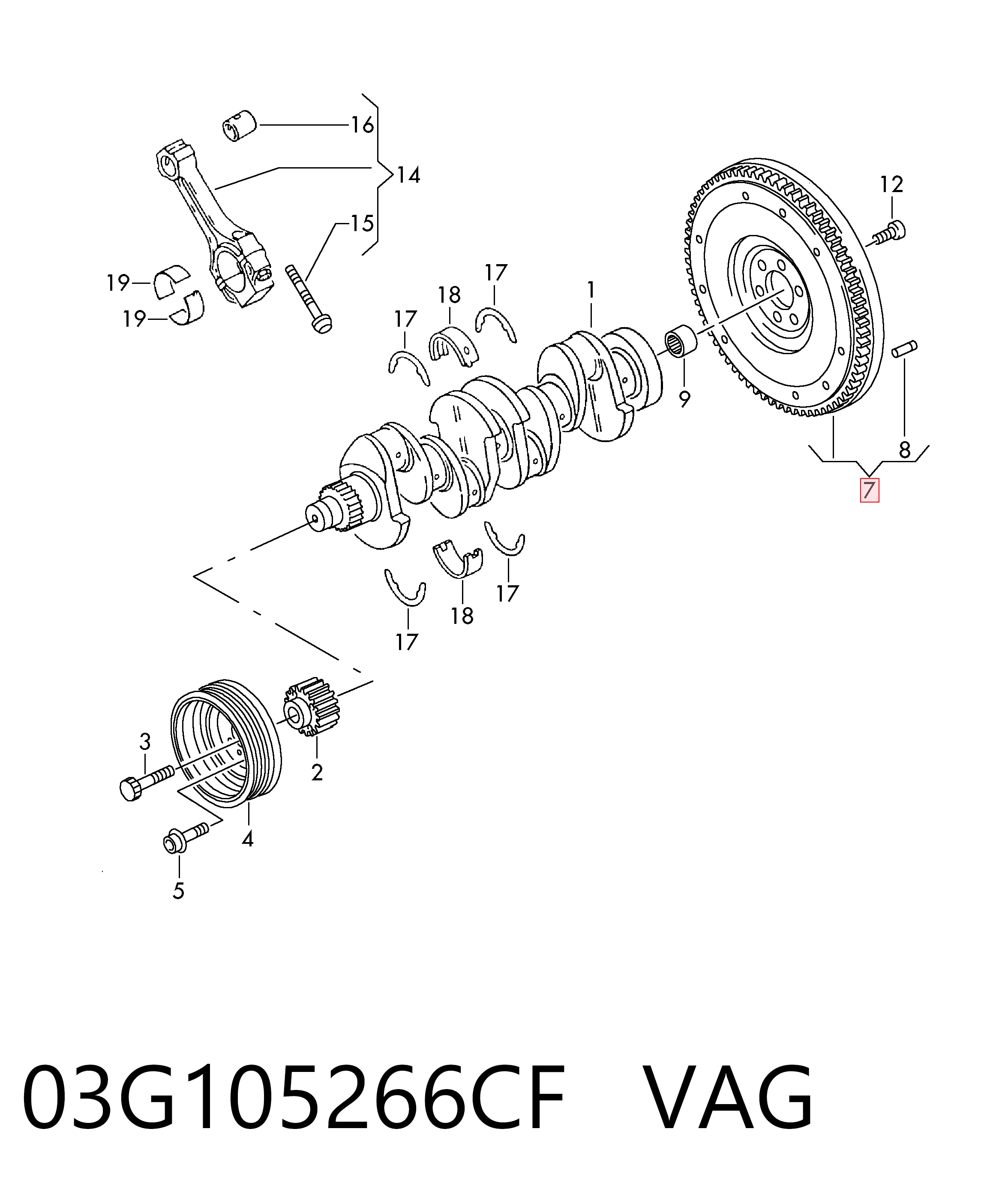 03G105266CF VAG Демпферный маховик