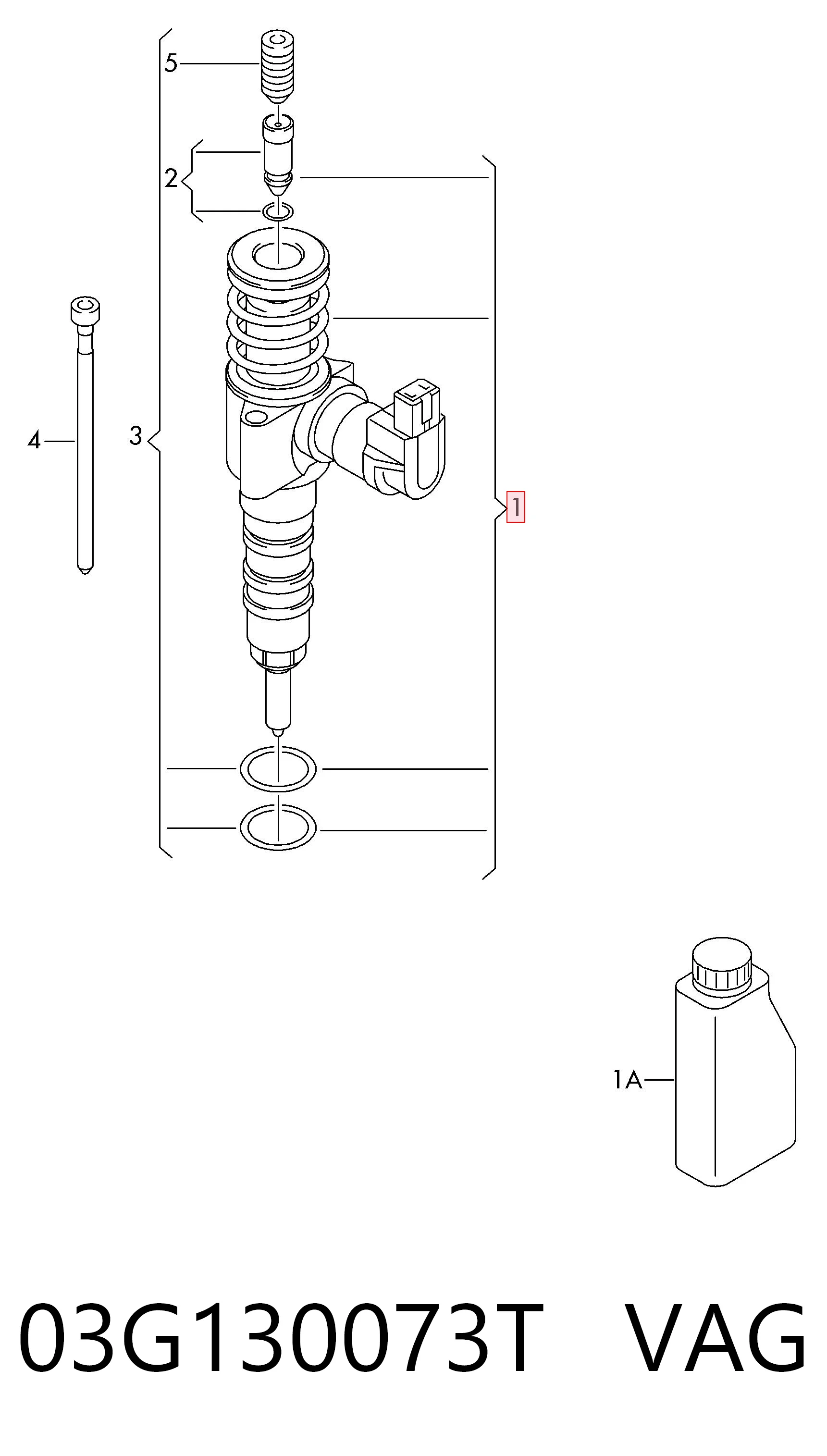 Форсунка инжектора VAG 03G130073T цена, от 211.63 USD
