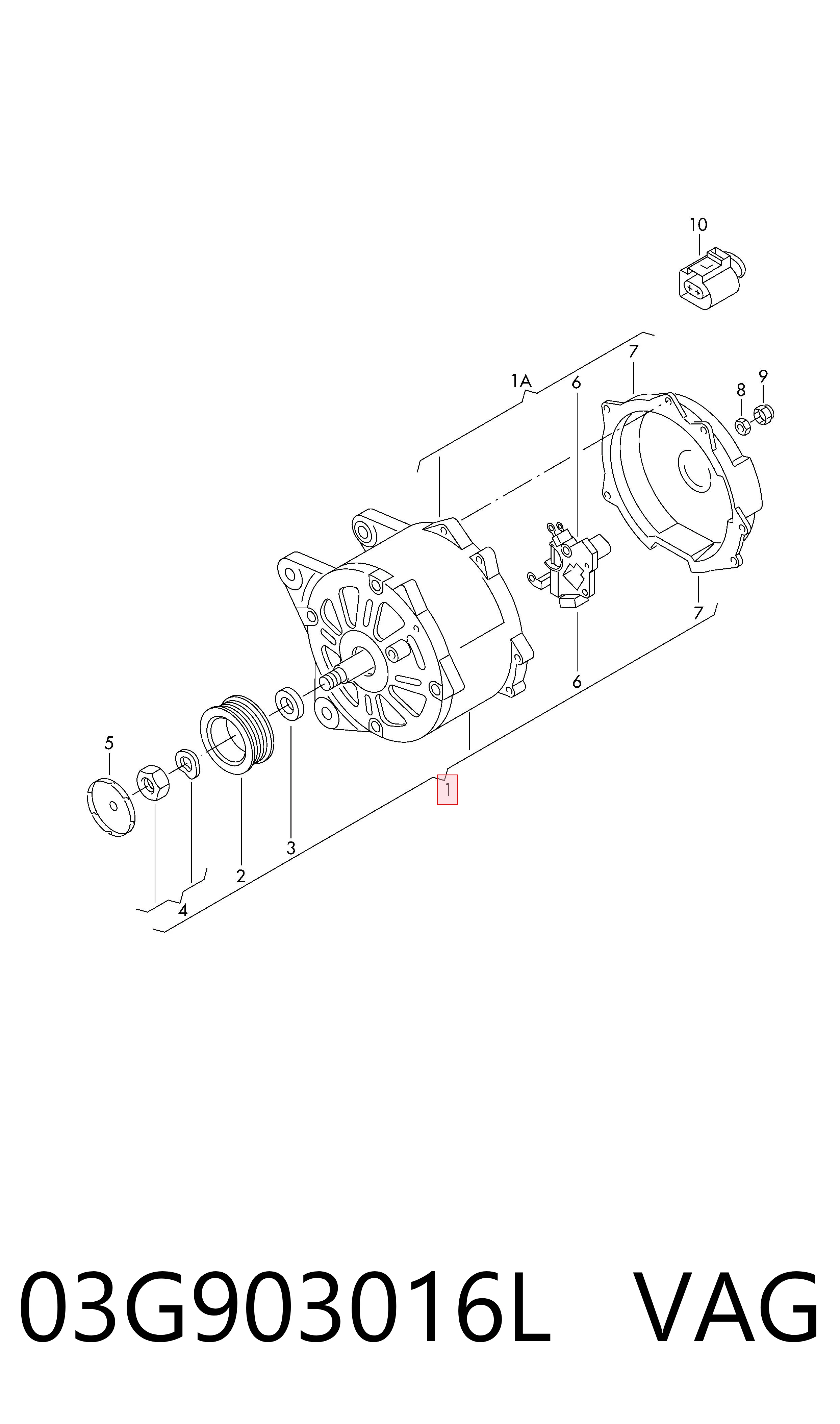 03G903016L VAG Генератор автомобильный