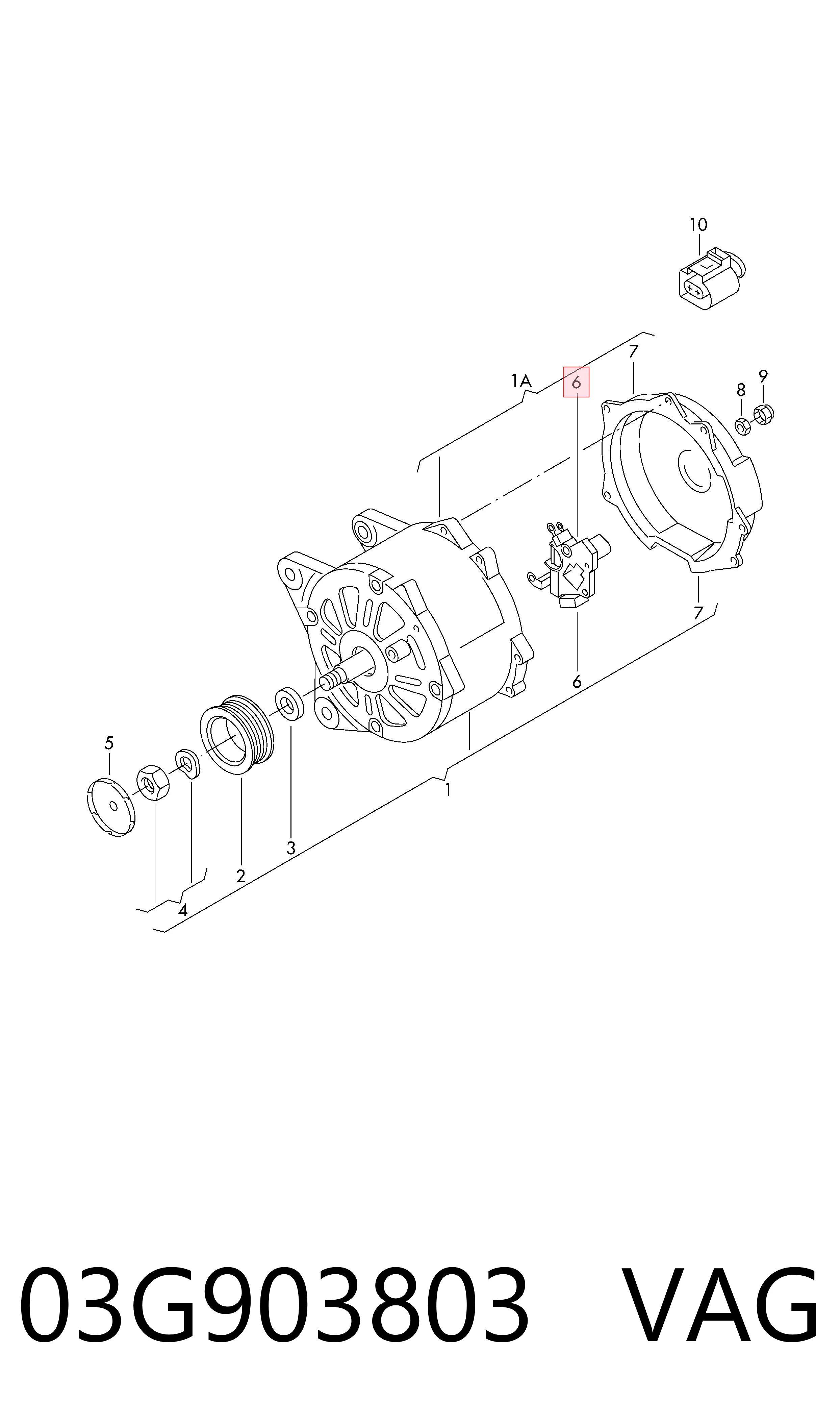 03G903803 VAG Реле-регулятор напряжения