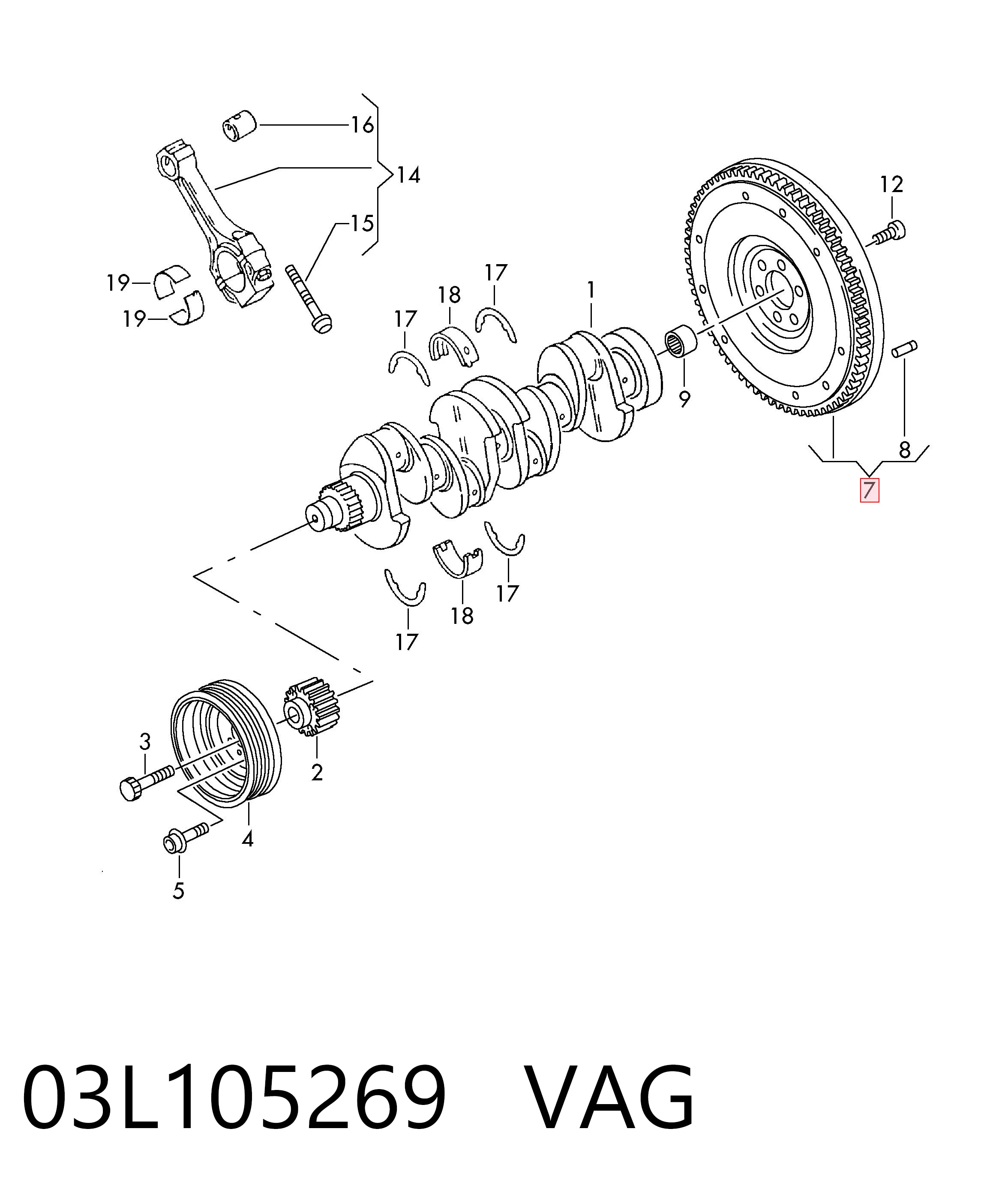 Демпферный маховик на Volkswagen Caddy IV SAB, SAJ