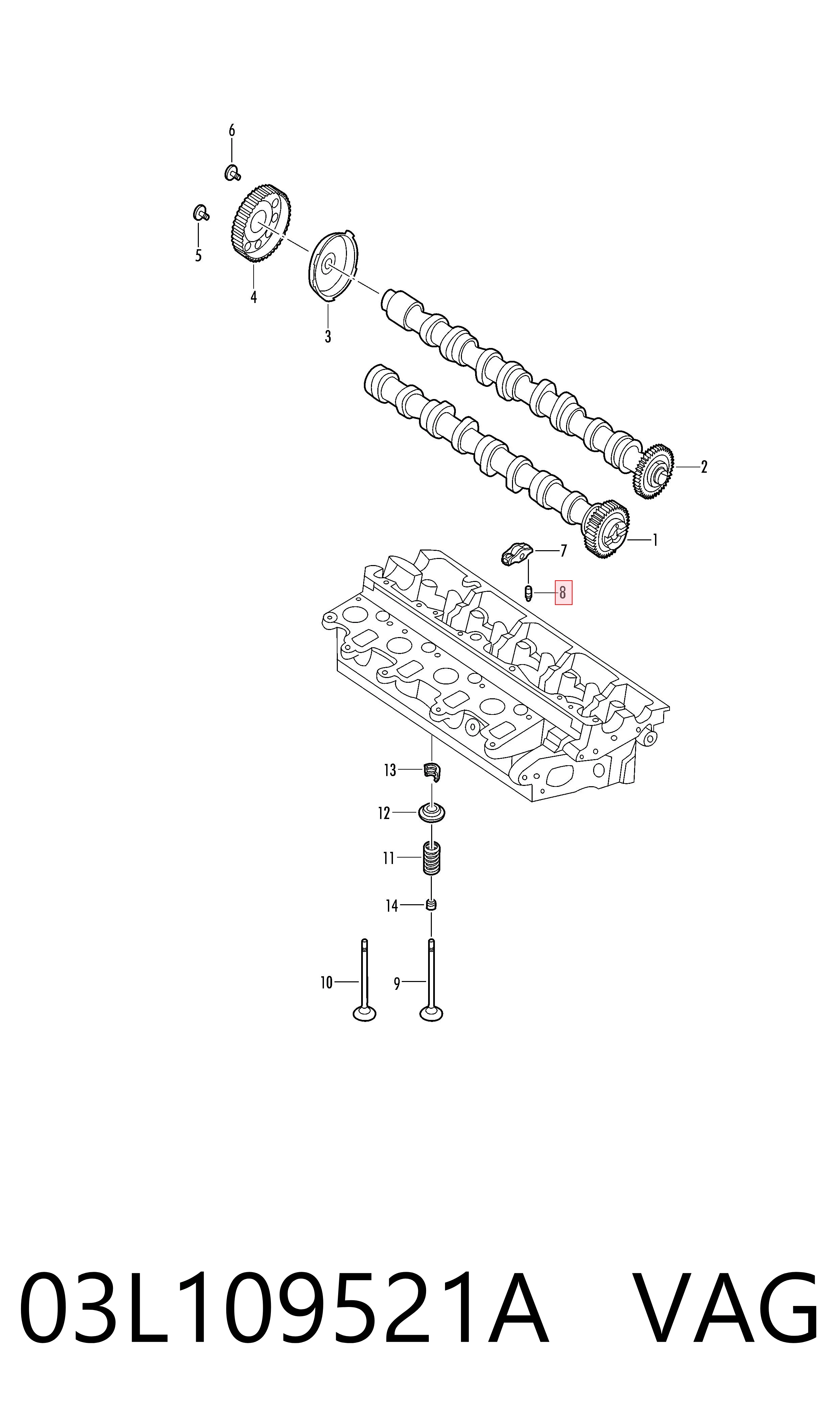 03L109521A VAG Гидрокомпенсатор