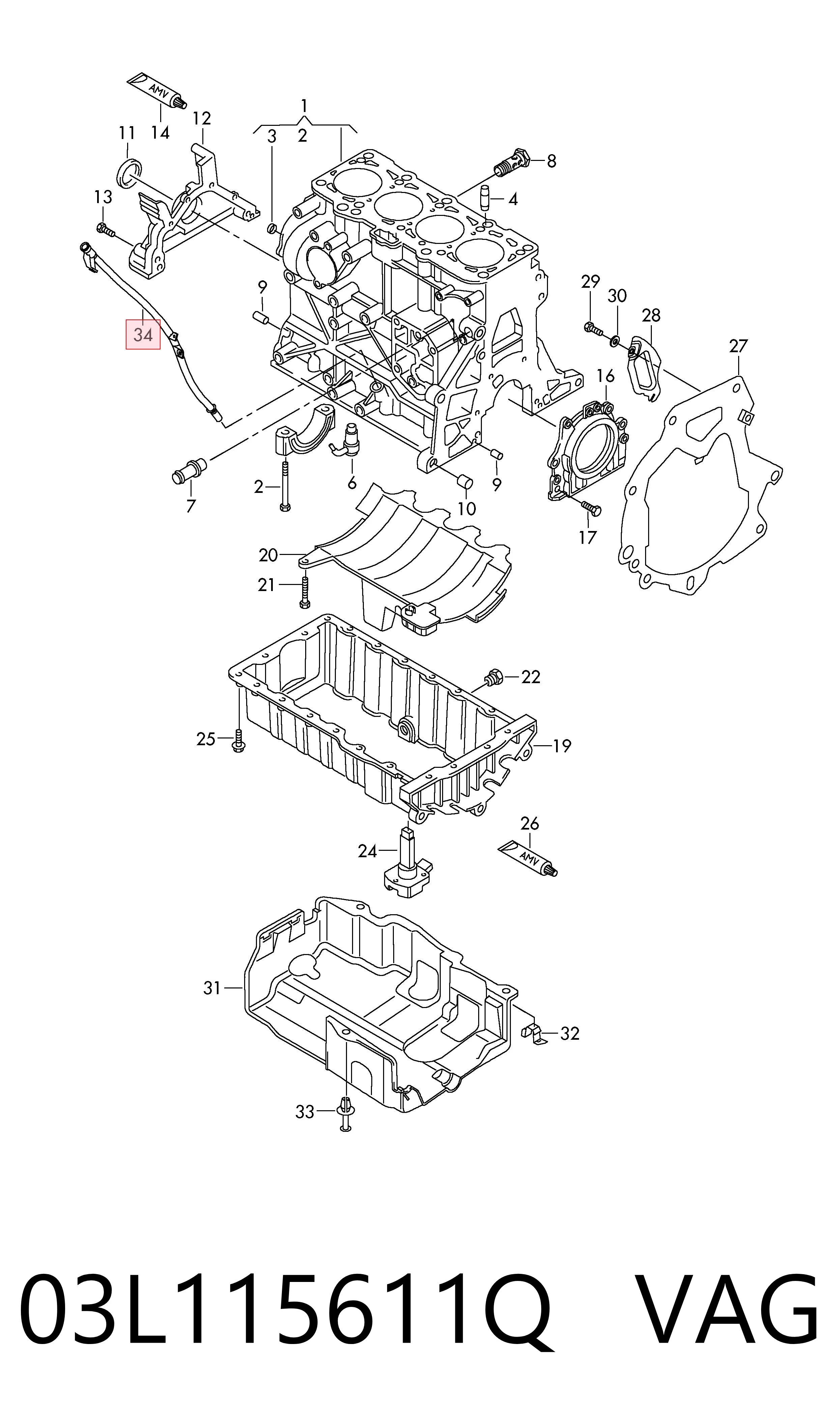 03L115611Q VAG Щуп уровня масла