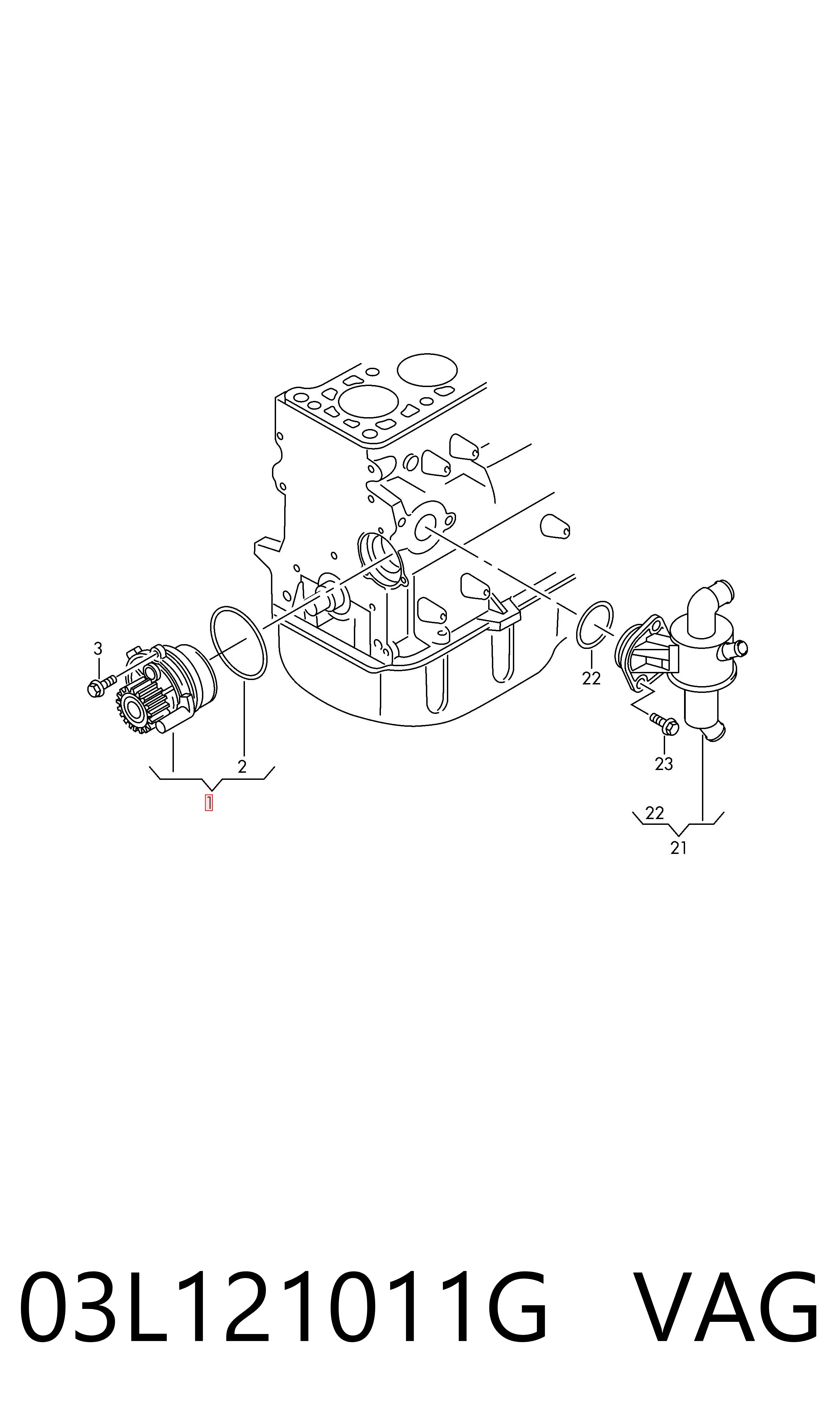 03L121011G VAG Насос водяной