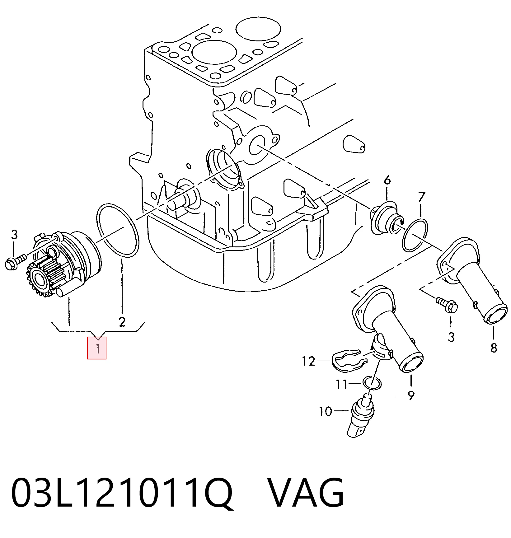 03L121011Q VAG Насос водяной