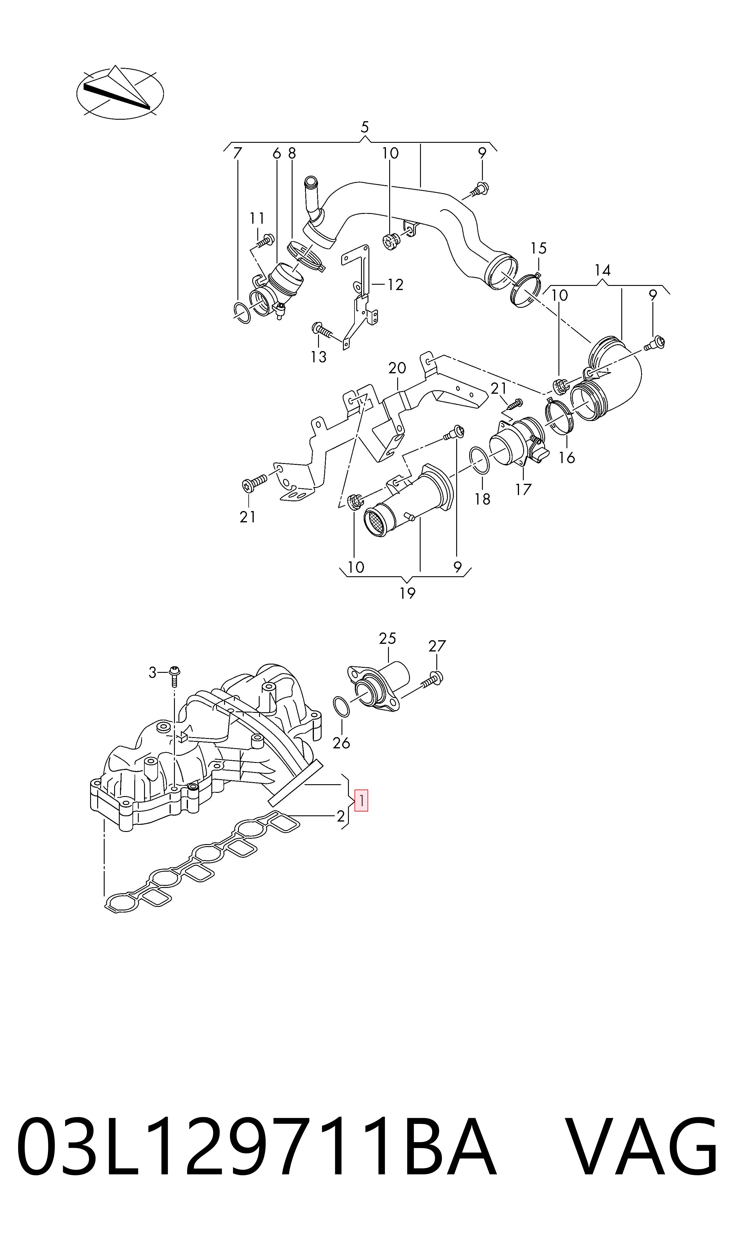 Коллектор впускной Audi A4 B8 седан (8K2) (2007 - 2015) цена, от 11.30 USD