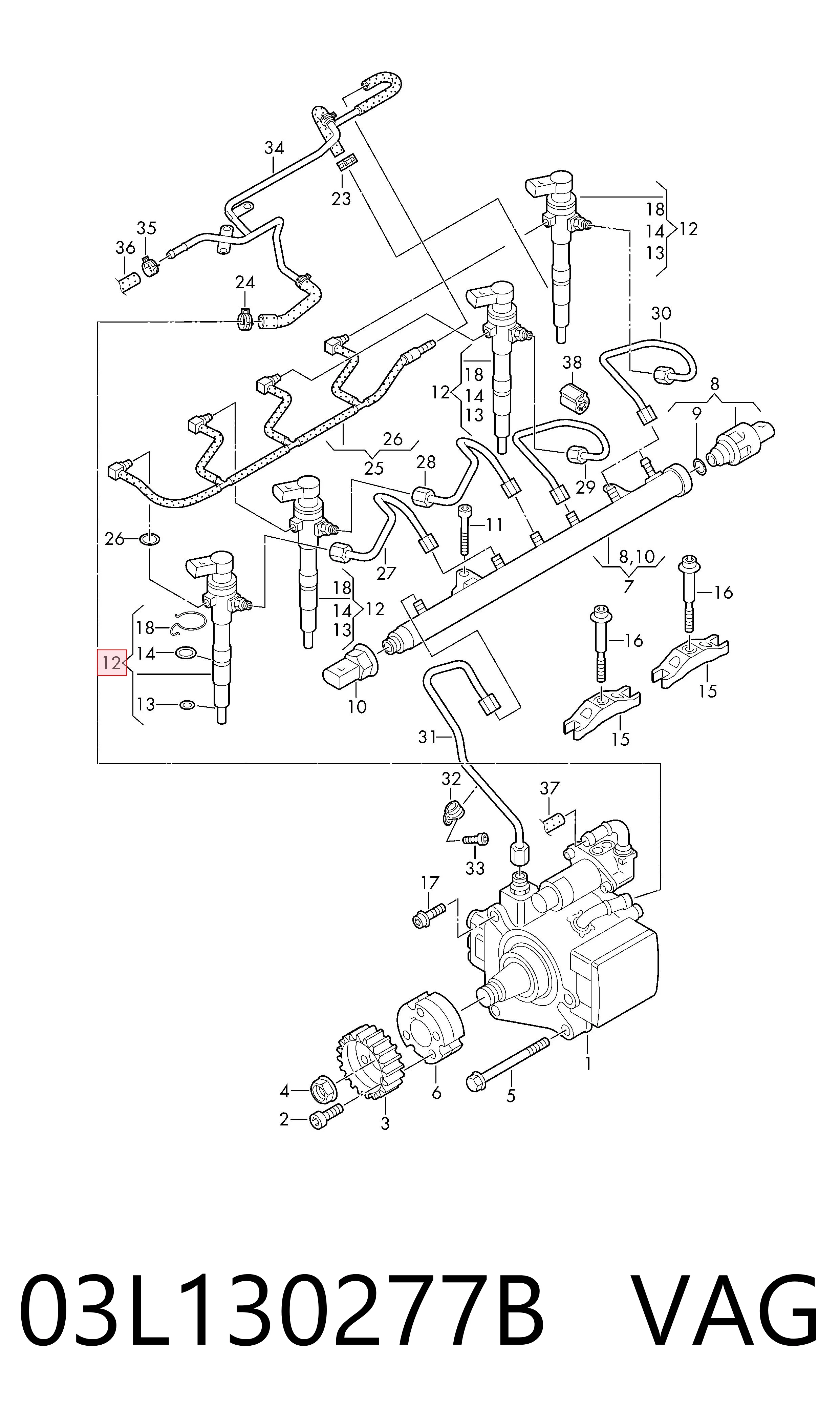 Форсунка инжектора Skoda Rapid хэтчбек (NH3, NK3, NK6) (2012 - 2022) цена, от 184.24 USD
