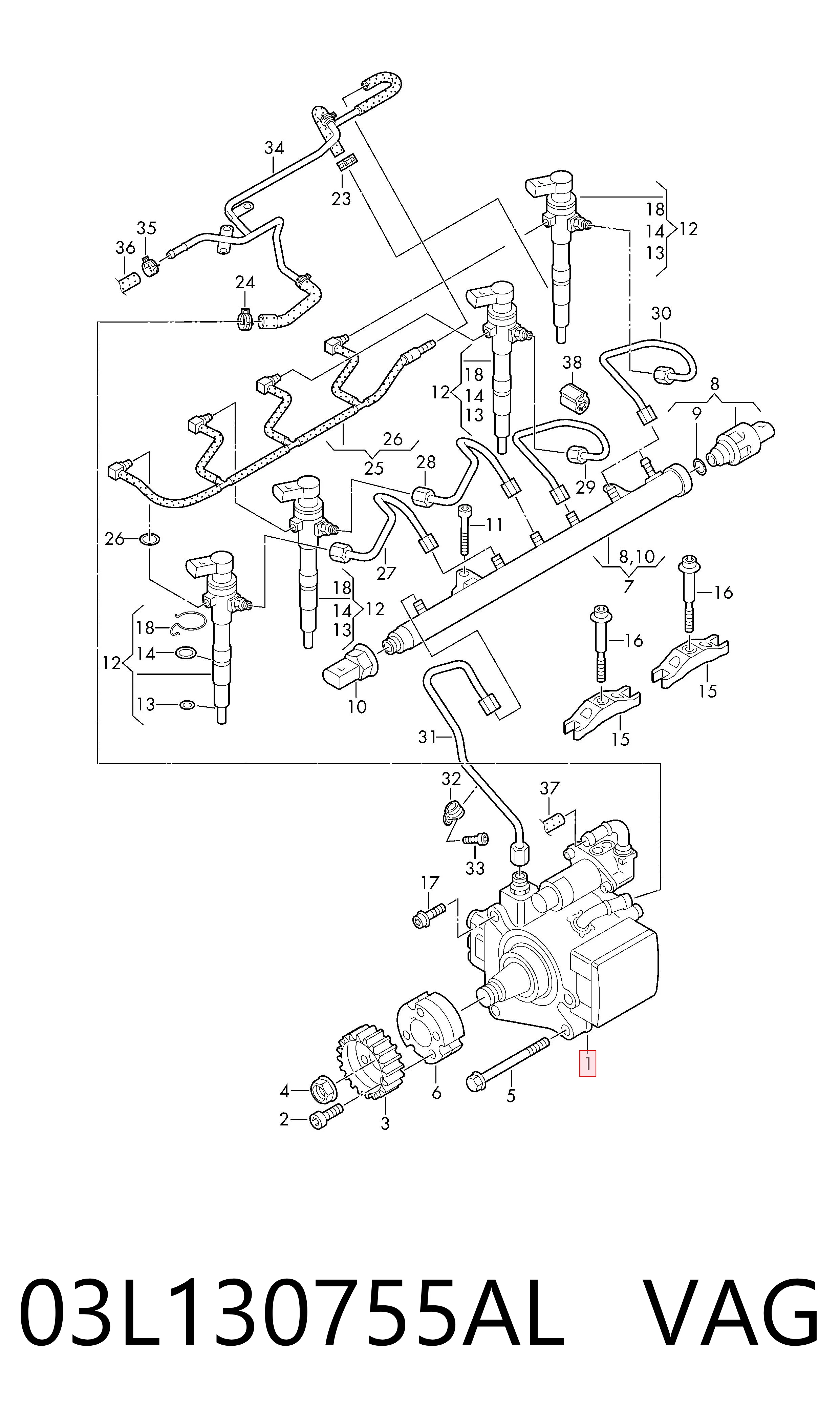 5WS40836 Continental/Siemens Насос топливный высокого давления (ТНВД)