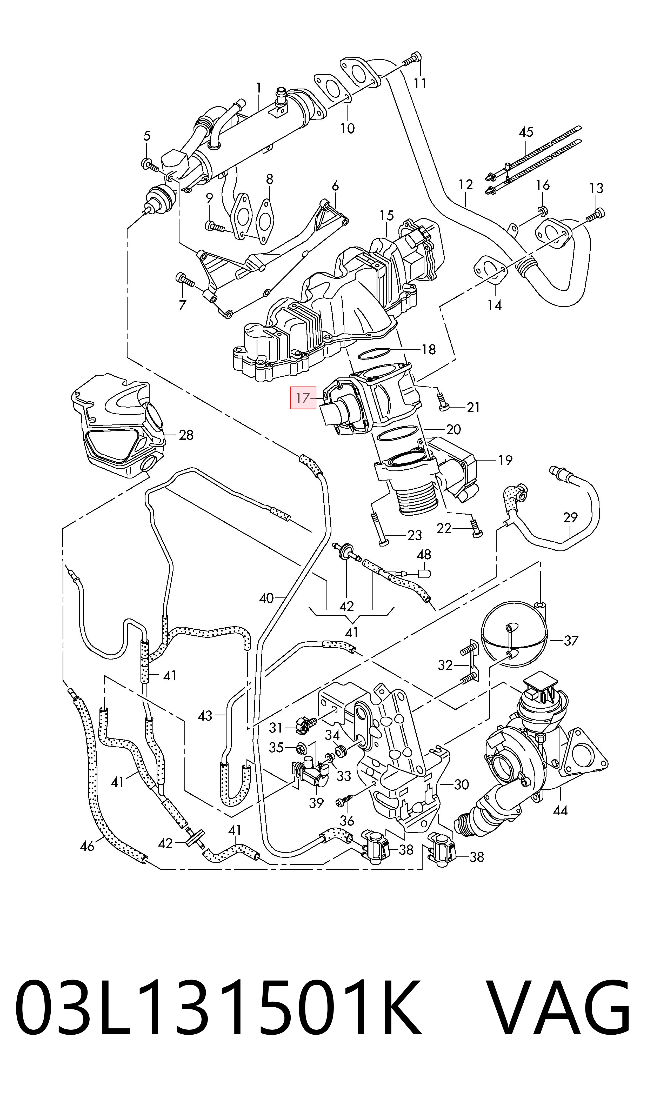 03L131501K VAG Клапан рециркуляции отработавших газов EGR